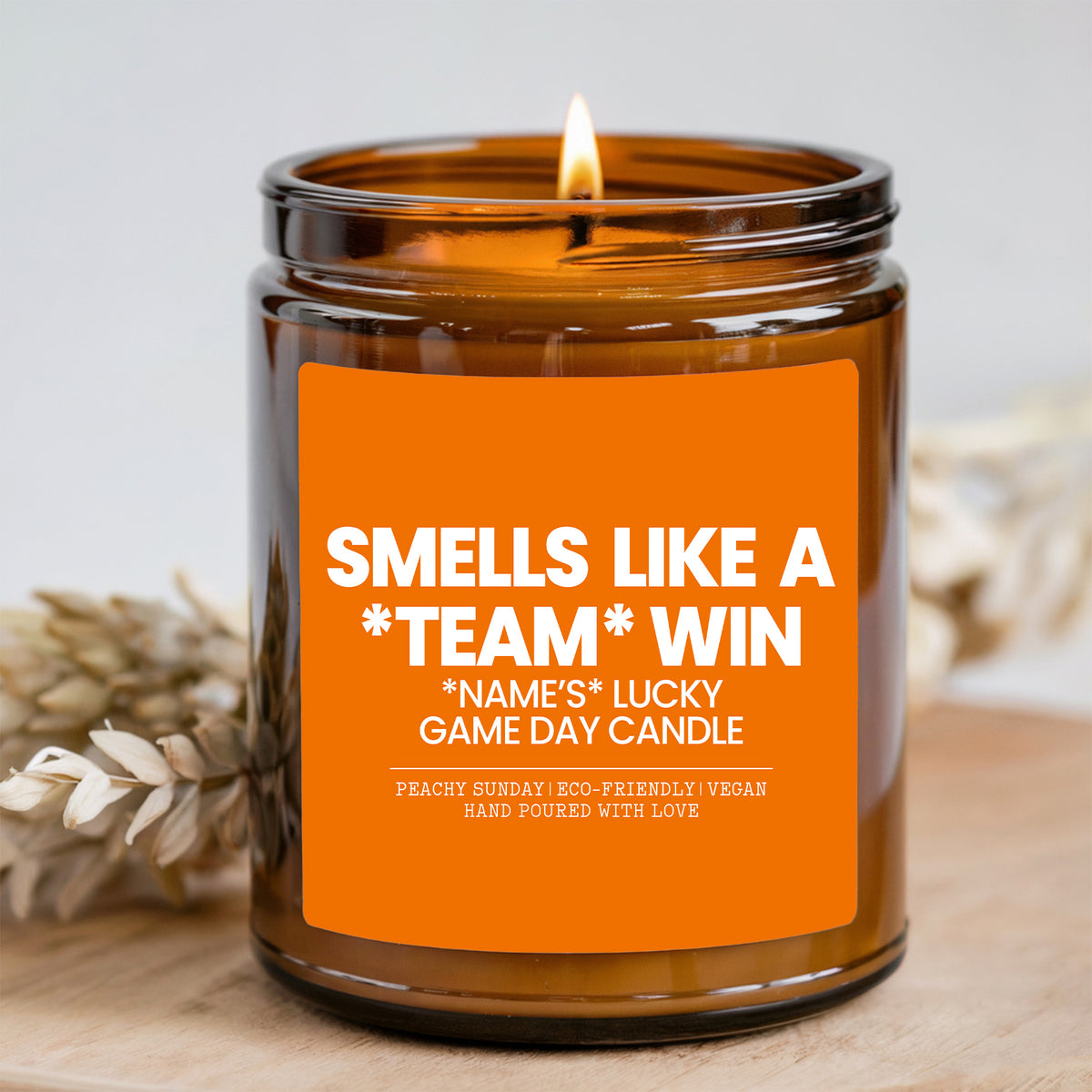 Personalized Team Name Candle