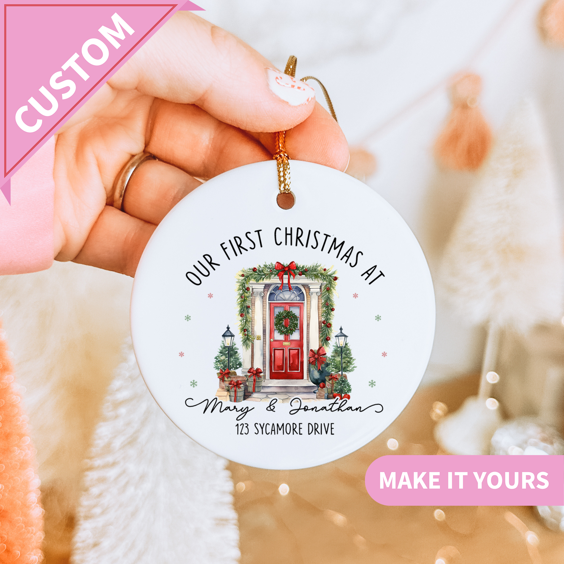 Personalized Our First Christmas At New Home Ornament