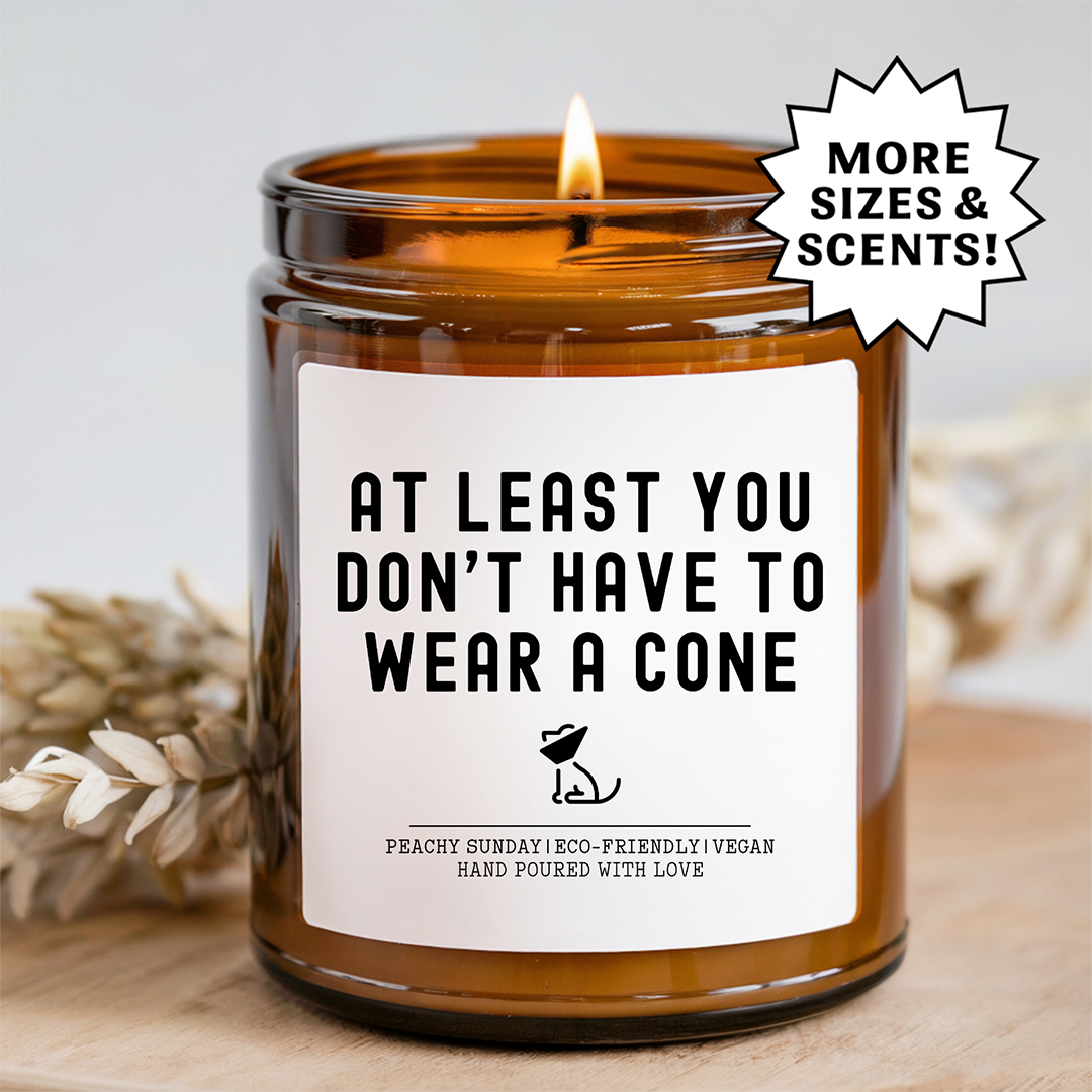 At Least You Don't Have To Wear A Cone Candle