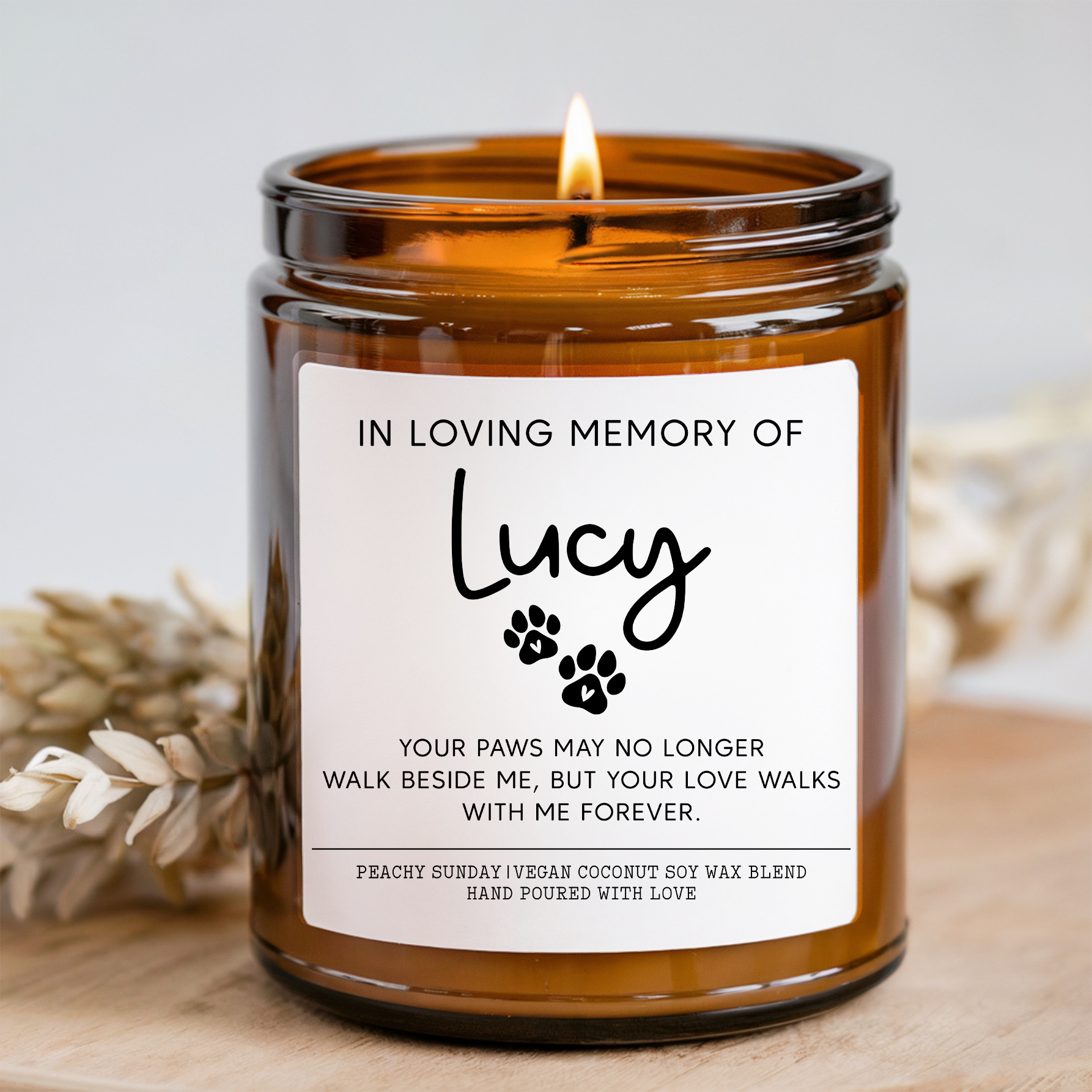 Personalized Pet Remembrance Candle