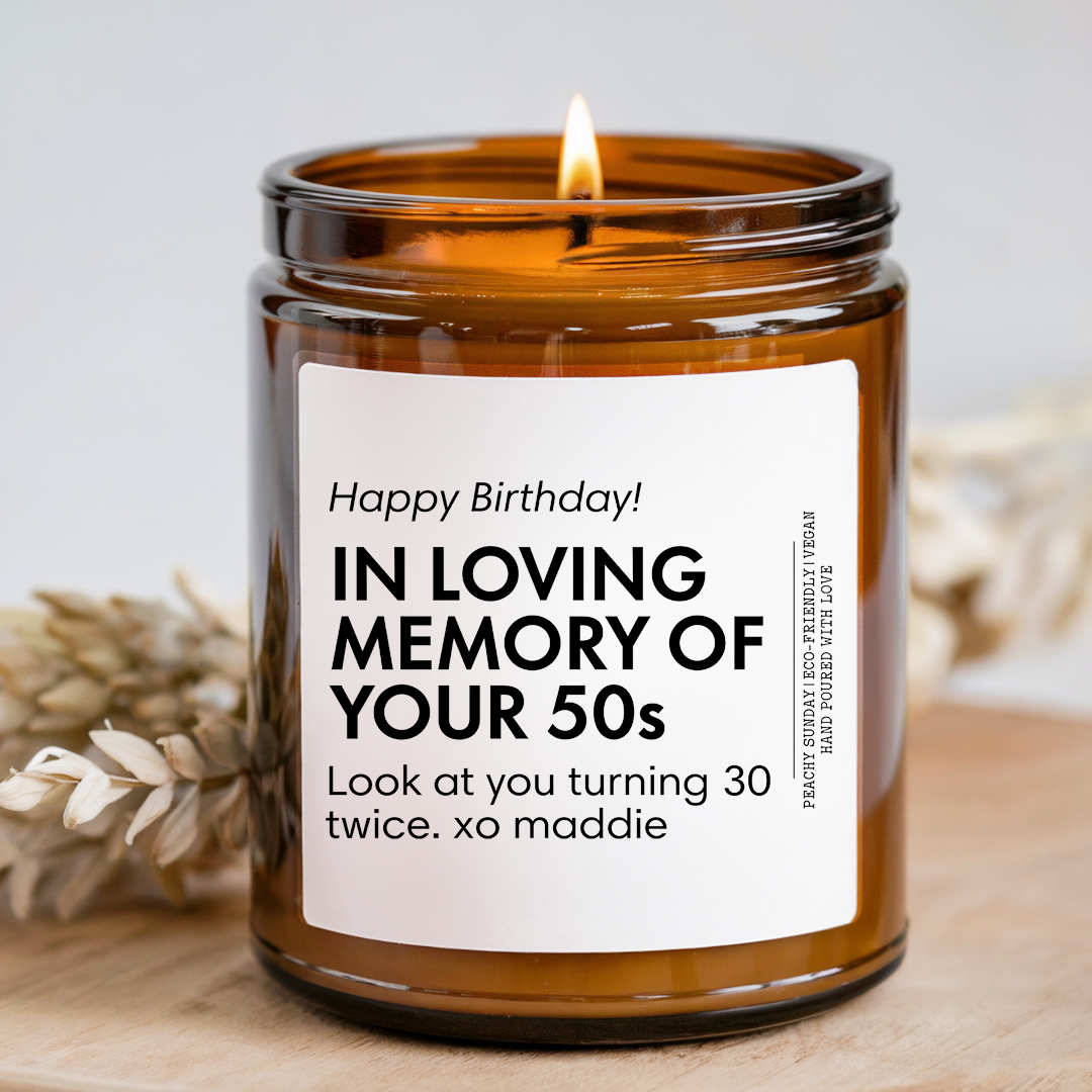 Personalized 60th Birthday Candle