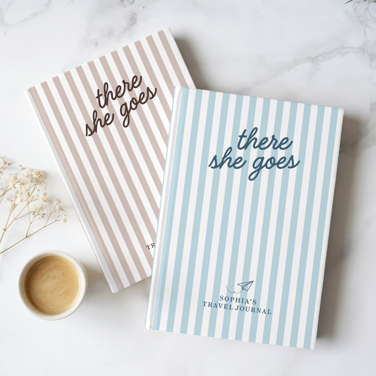 Personalized There's She Goes Travel Journal