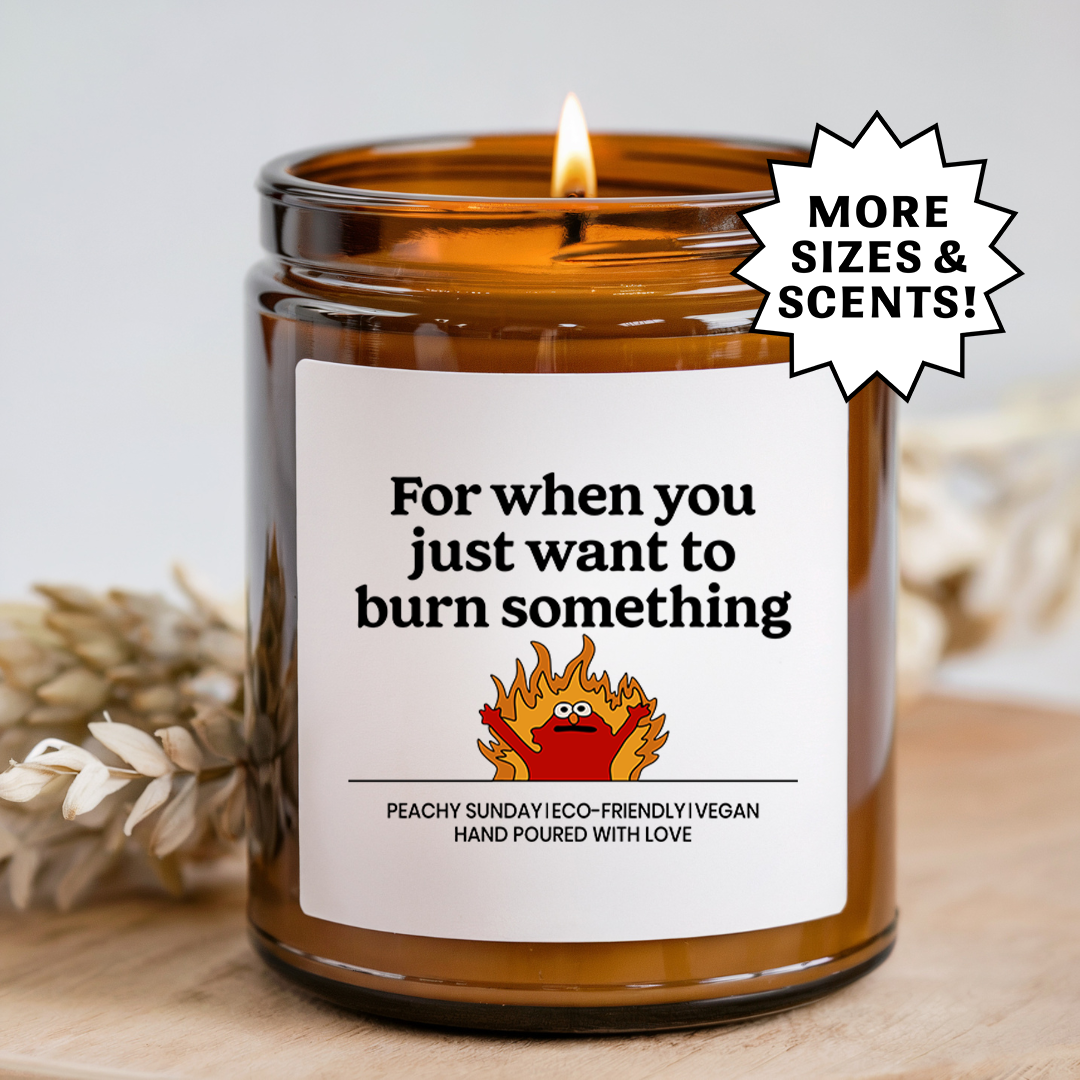 For When You Just Want to Burn Something Gift Candle