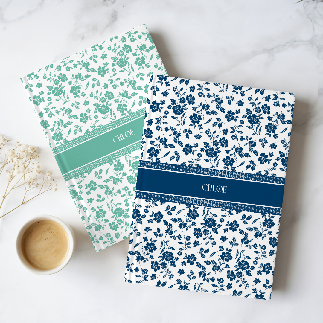 Personalized Blue Toil Journal