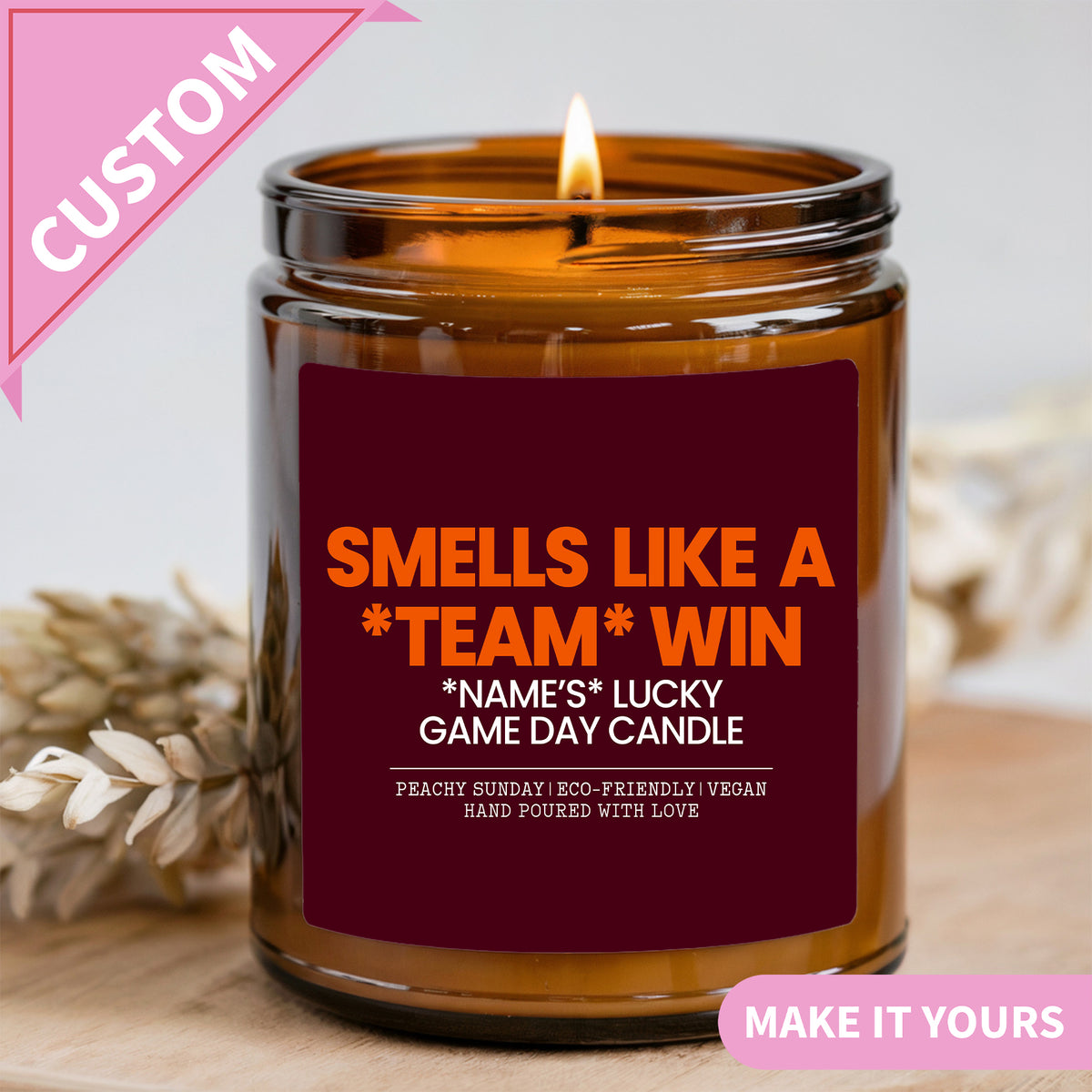 Bougie personnalisée « Lucky Game Day »