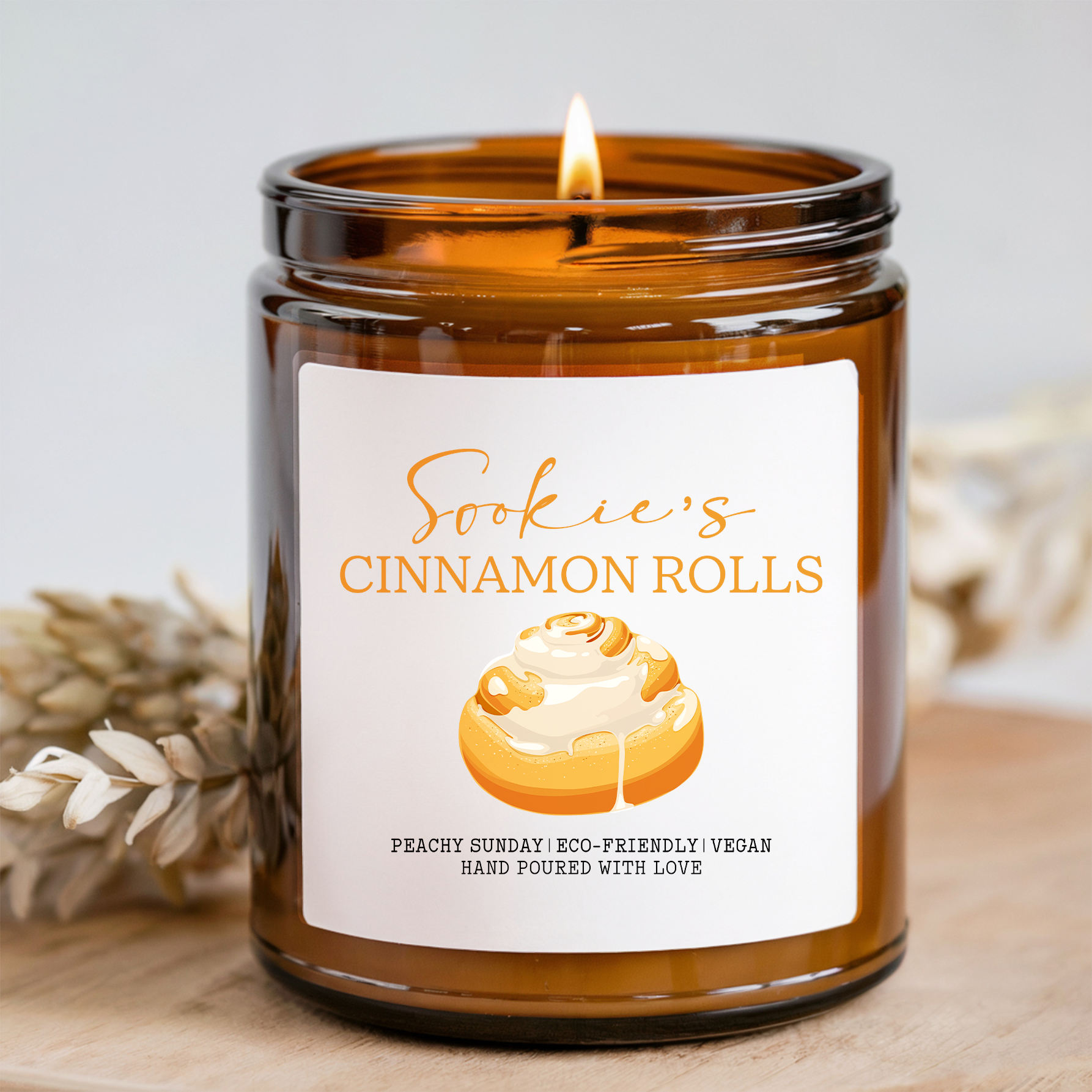 Personalized Sookie's Cinnamon Rolls Candle