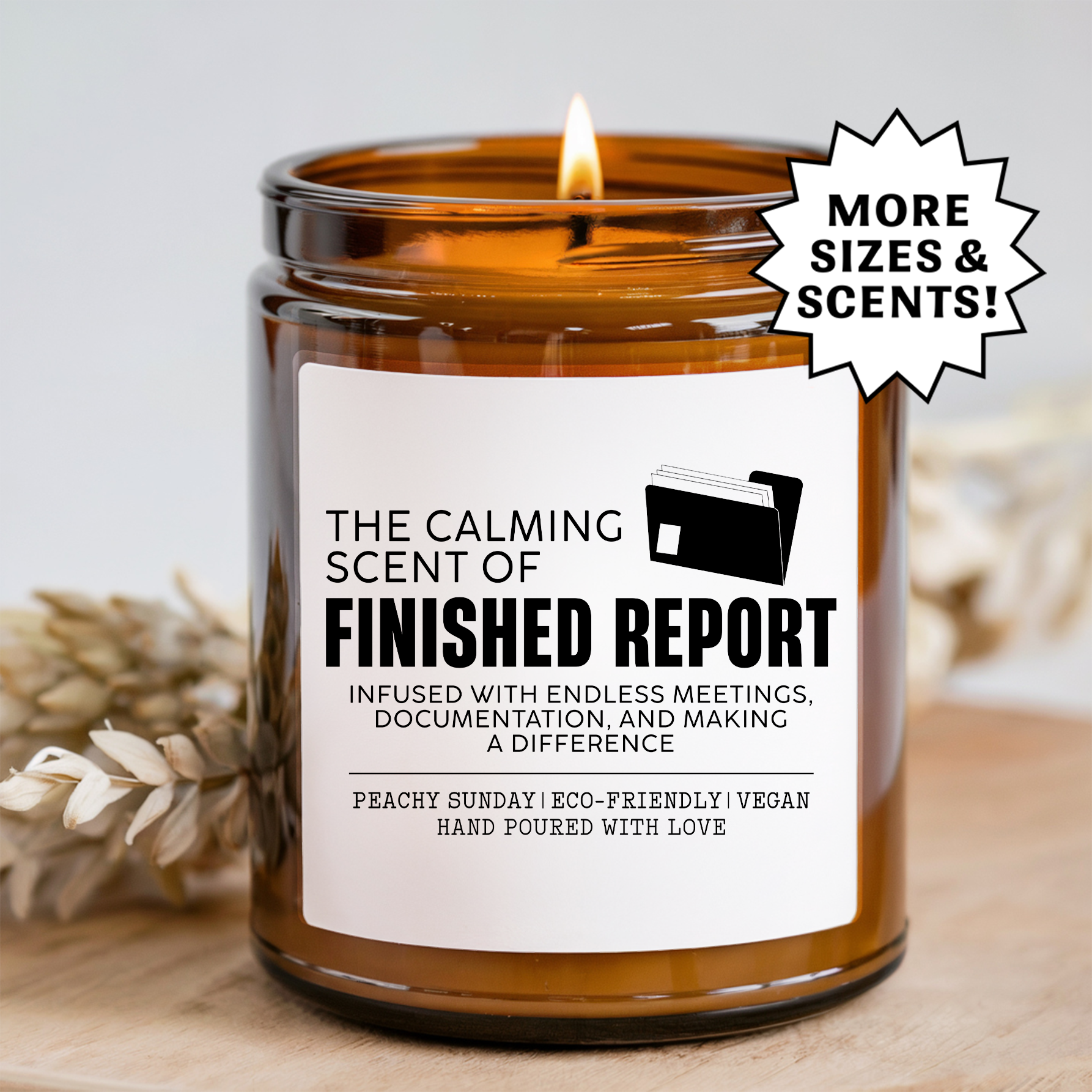 The Calming Scent Of A Finished Report Candle