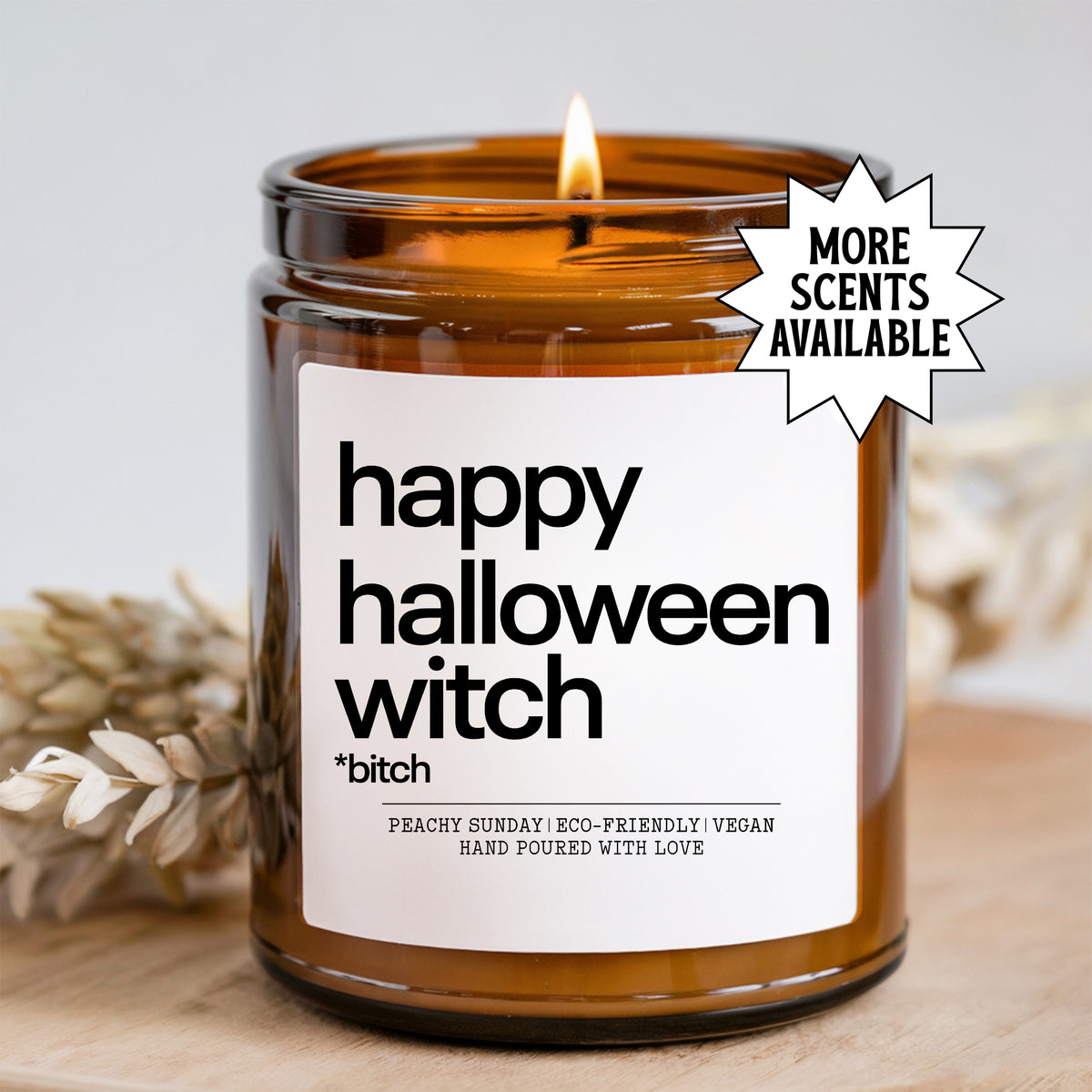 Fröhliche Halloween-Hexenkerze