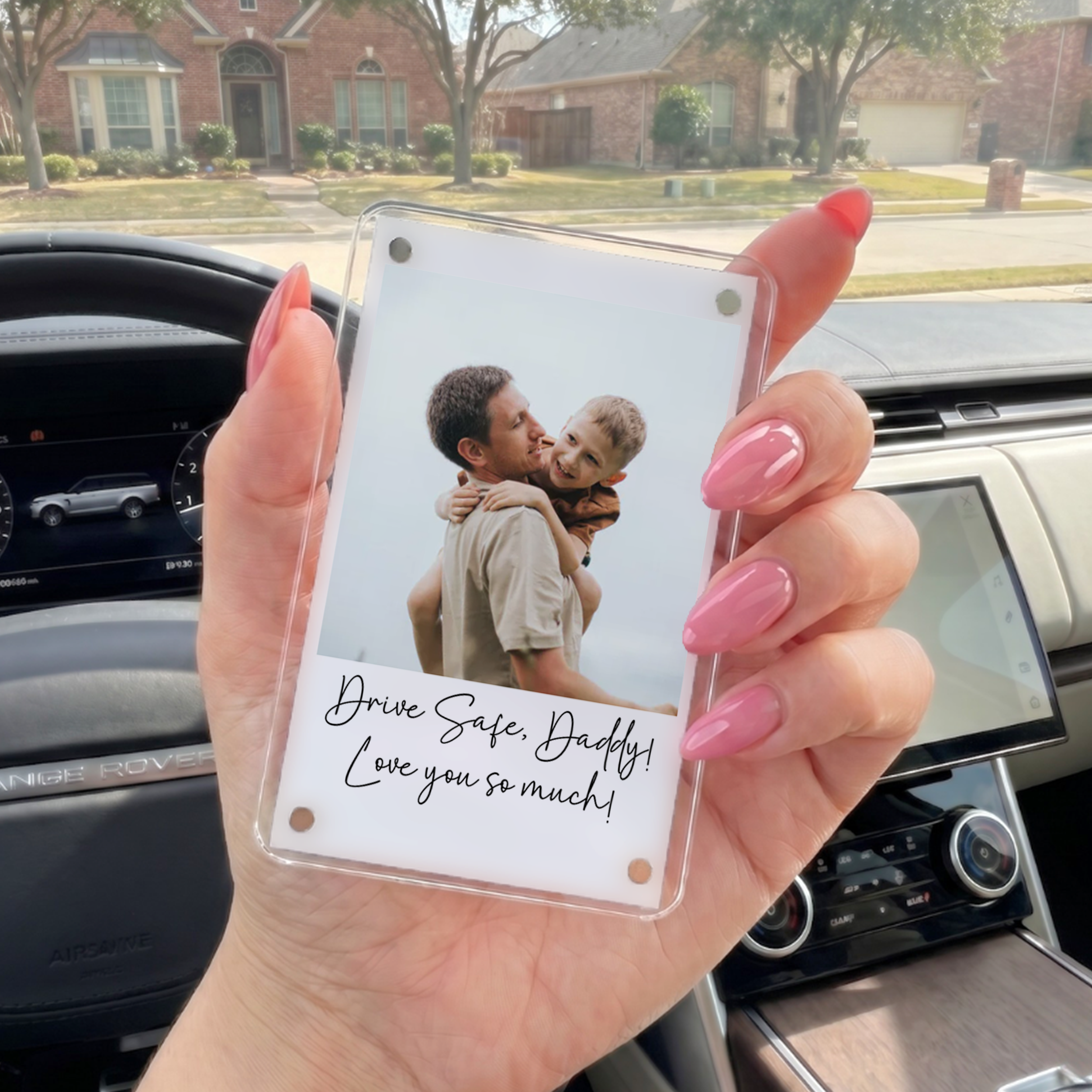 Personalized Drive Safely Daddy Car Visor Clip