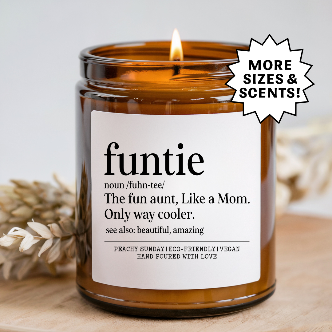 Funtie Definition Candle Funny Aunt Gift