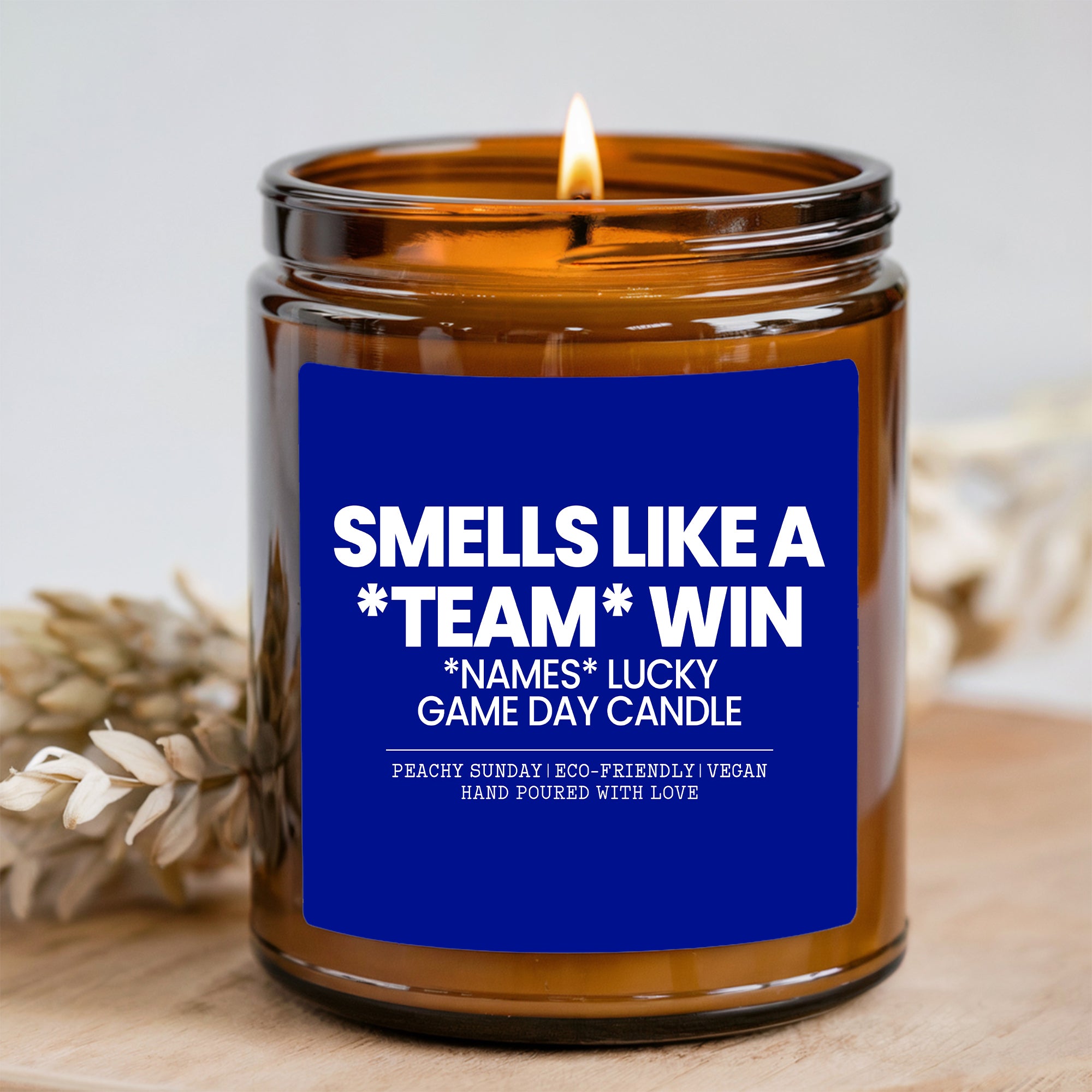 Personalized Smells Like A Team Win Lucky Game Day Candle