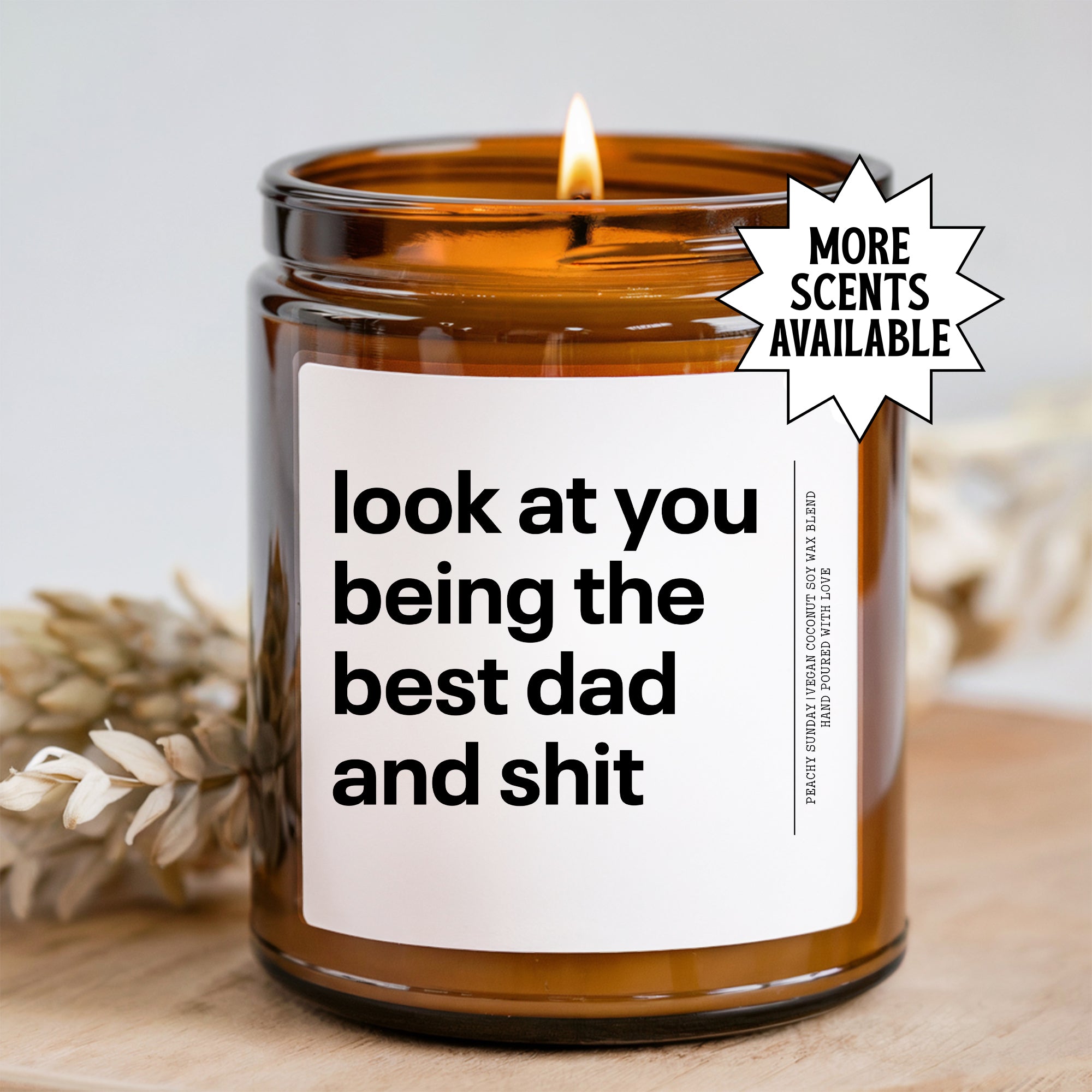 Look At You Being The Best Dad And S_it Candle