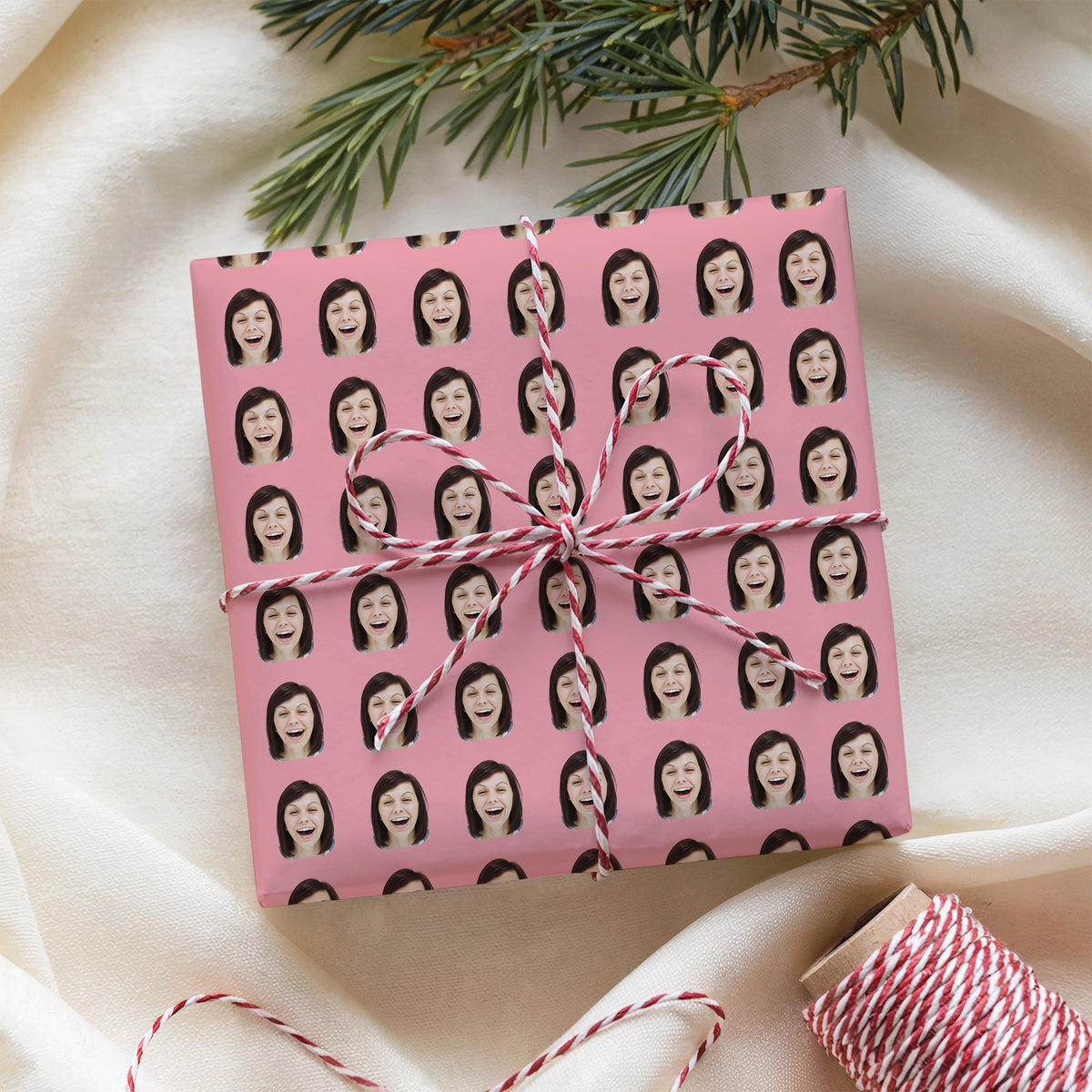 Personalisiertes Geschenkpapier mit Gesichtprint