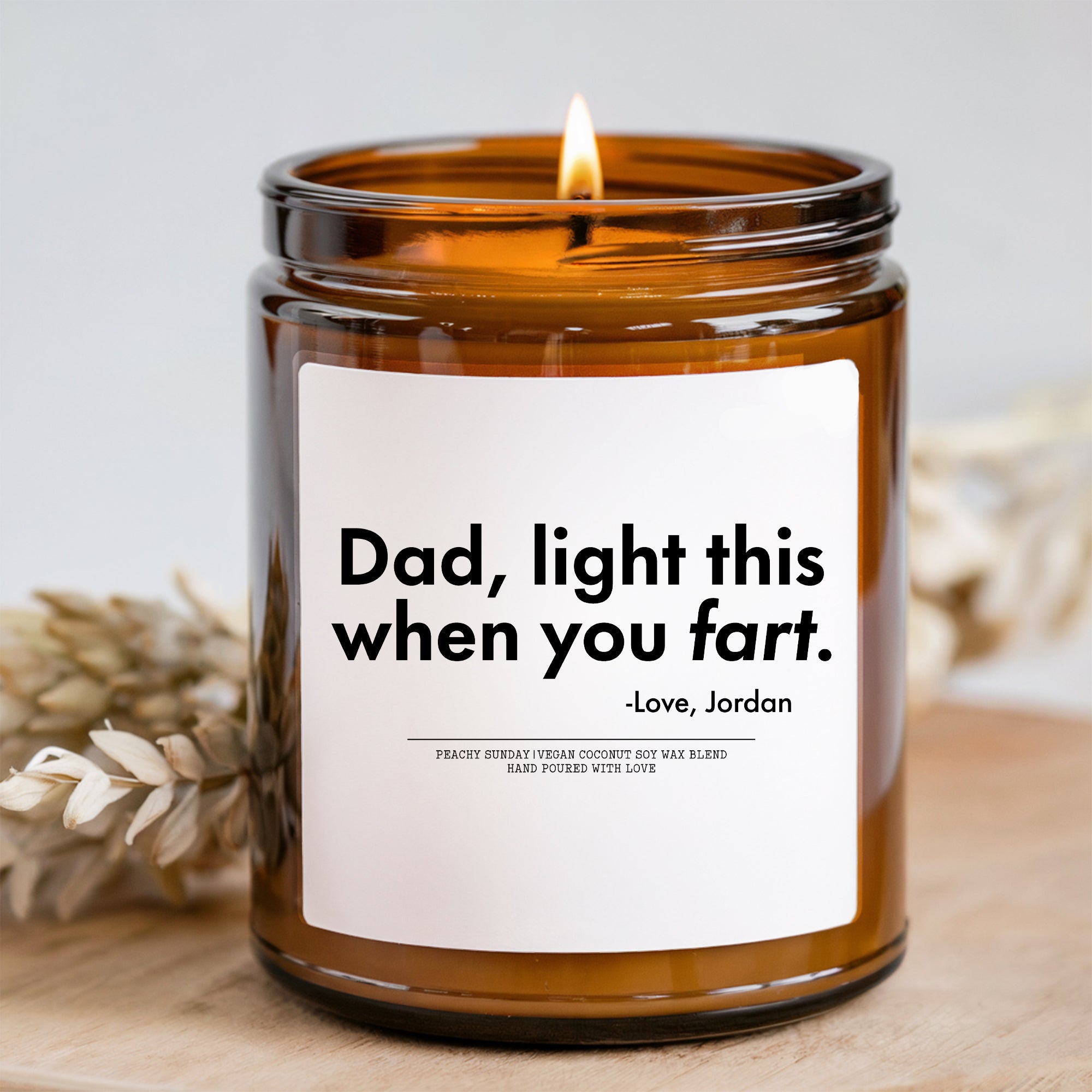 Personalized Dad Light This When You Fart Candle