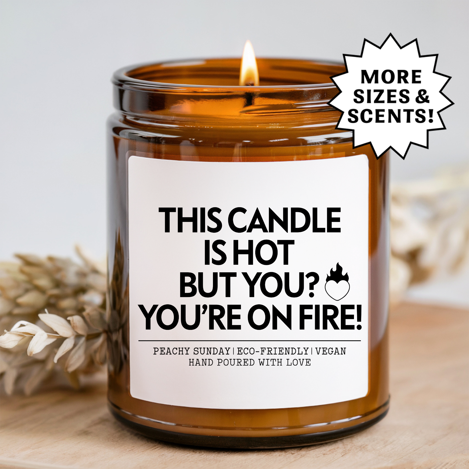 You're On Fire Couple Gift Candle