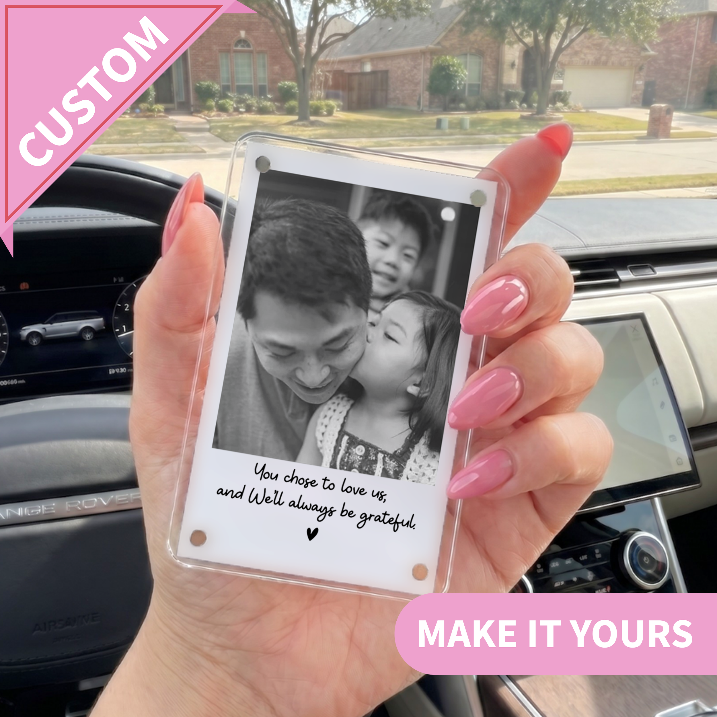 Personalized You Chose To Love Me Car Visor Clip