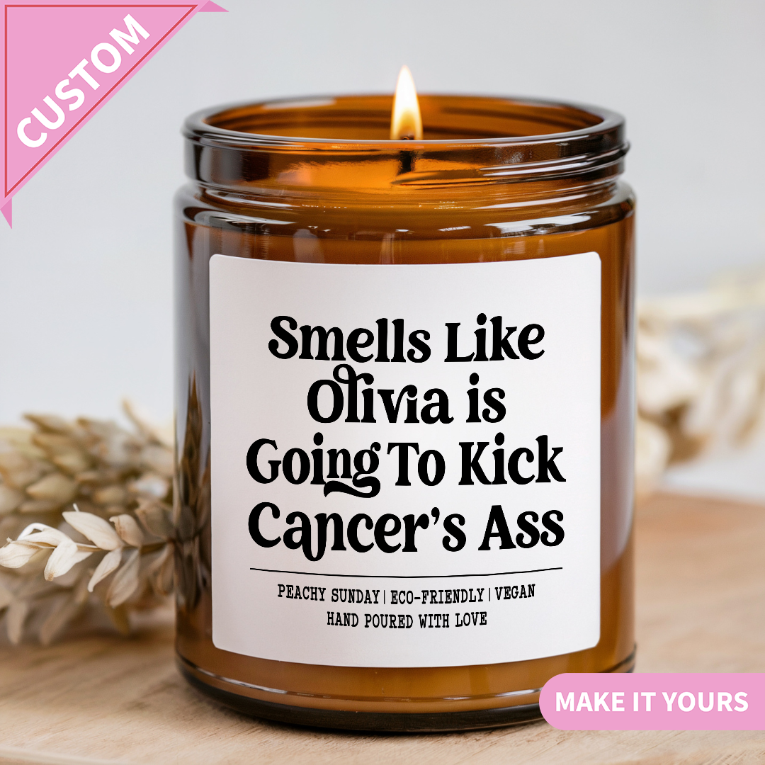 Custom Cancer Survivor Inspirational Gift Candle