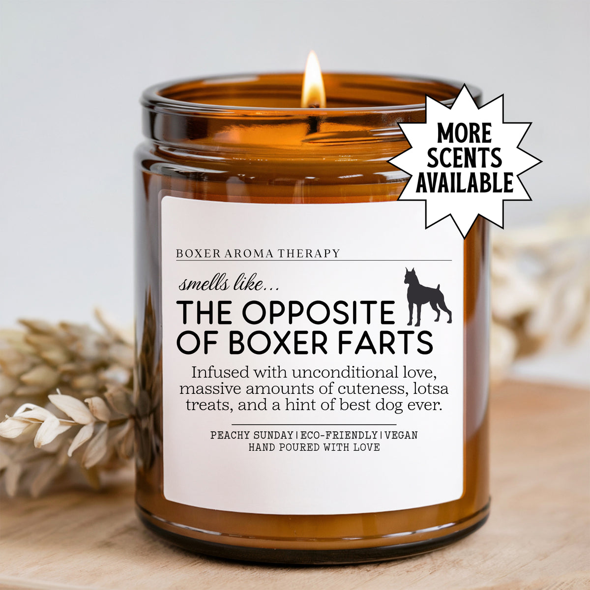 Bougie « Sent l’opposé des pets de boxeur »