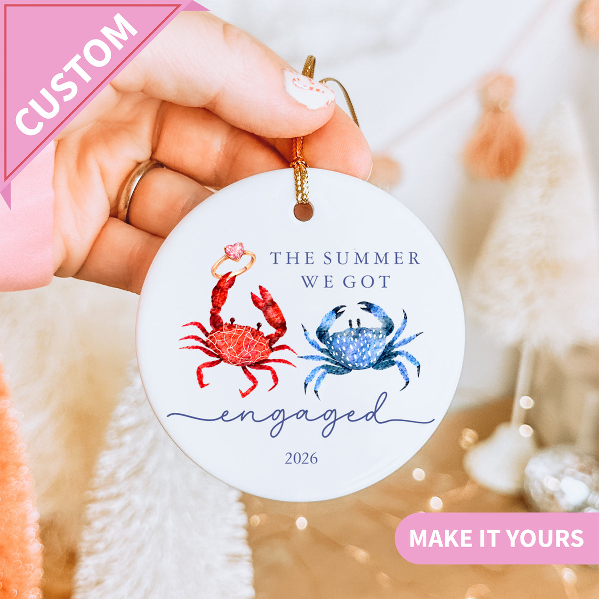 Personalisierbarer Ornament-Anhänger „Der Sommer, in dem wir uns verlobt haben“