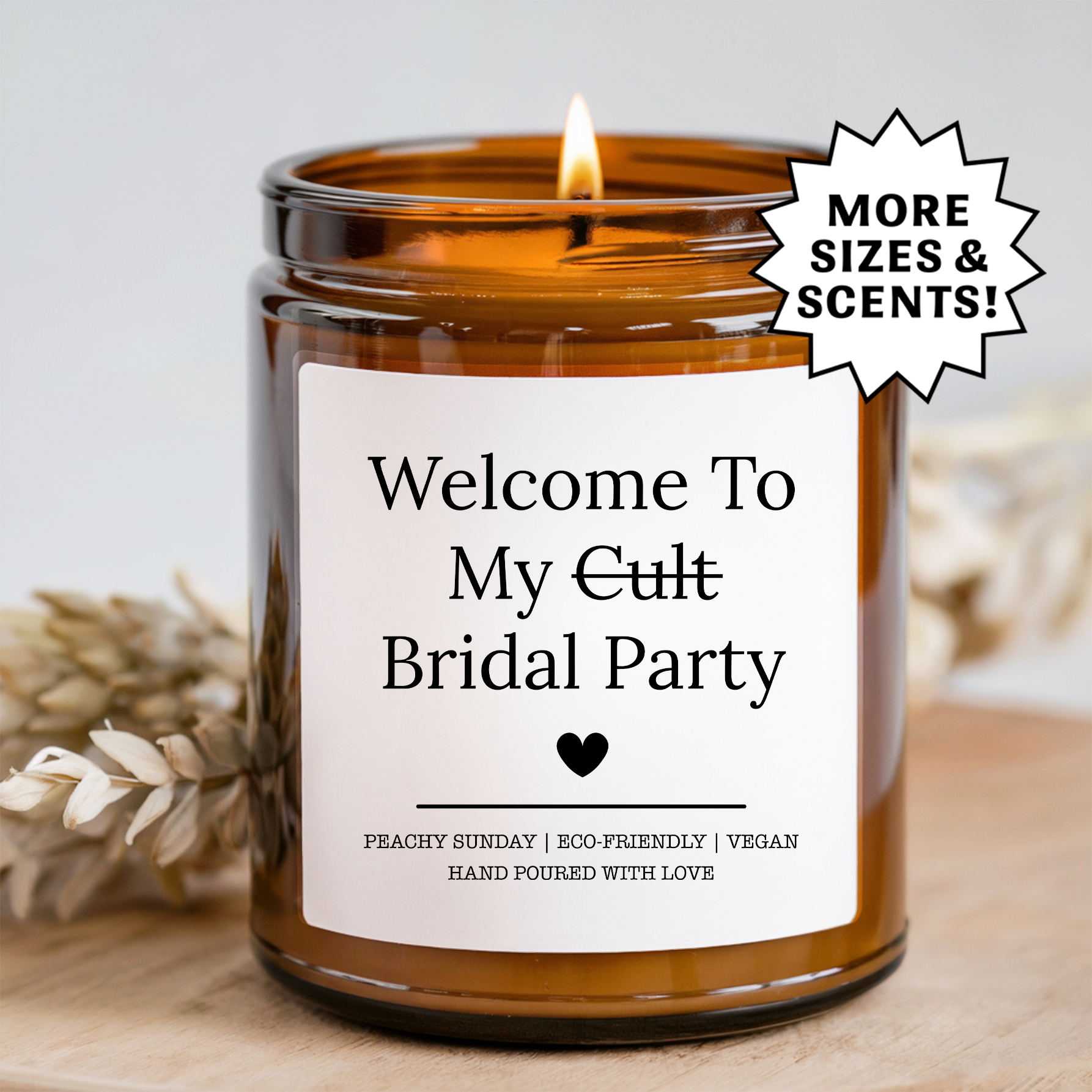 Welcome To My Cult Bridal Party Candle