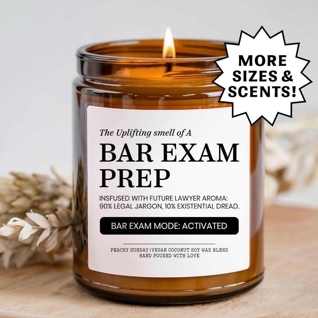 Bar Exam Prep Candle