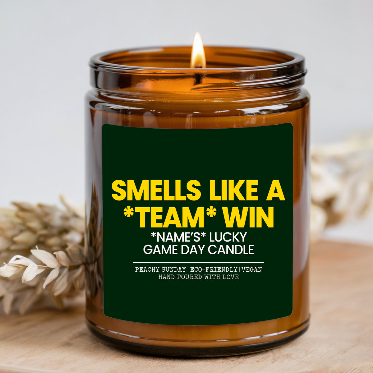 Personalisierte Kerze „Ein Team gewinnt“