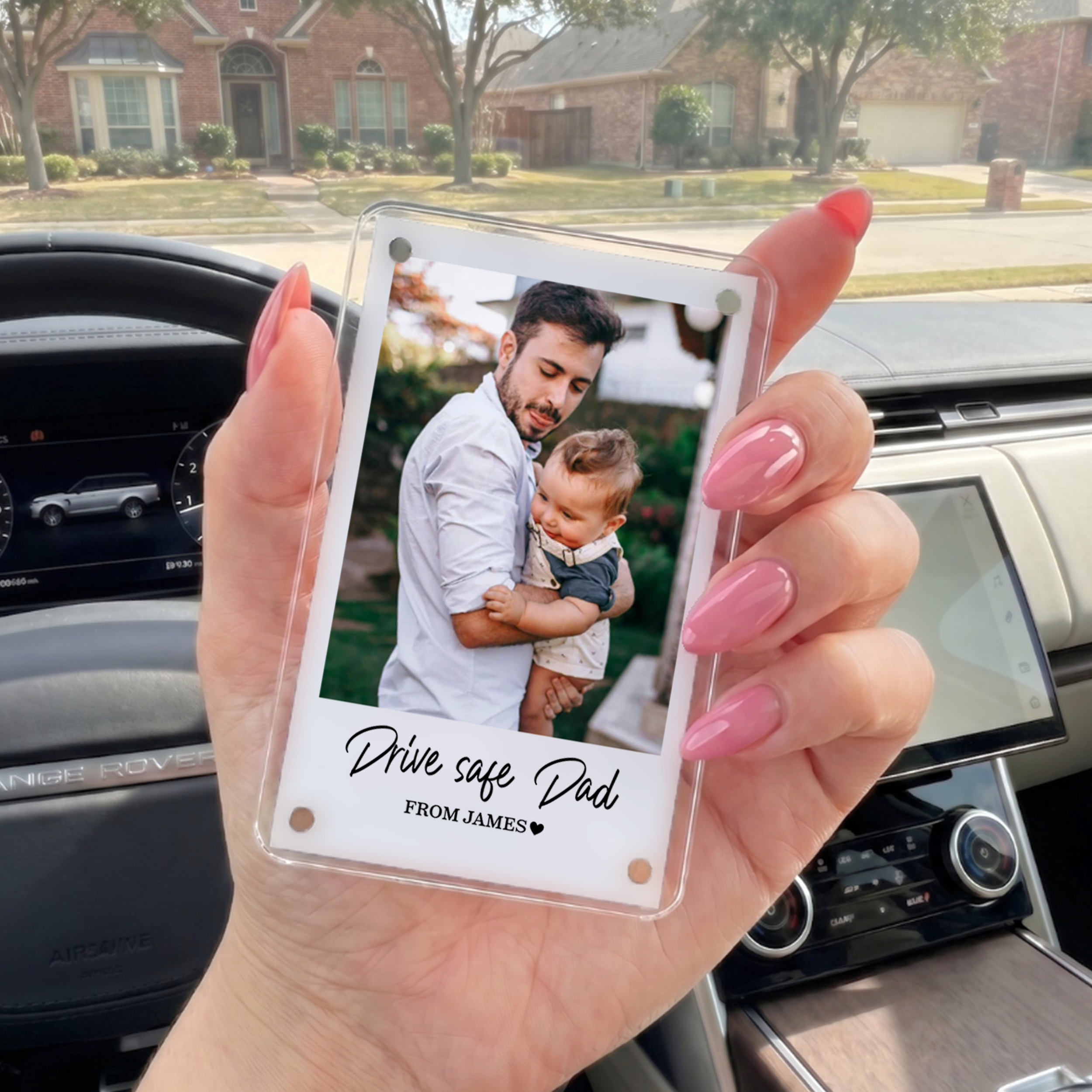 Personalized Drive Safe Dad Car Visor Clip