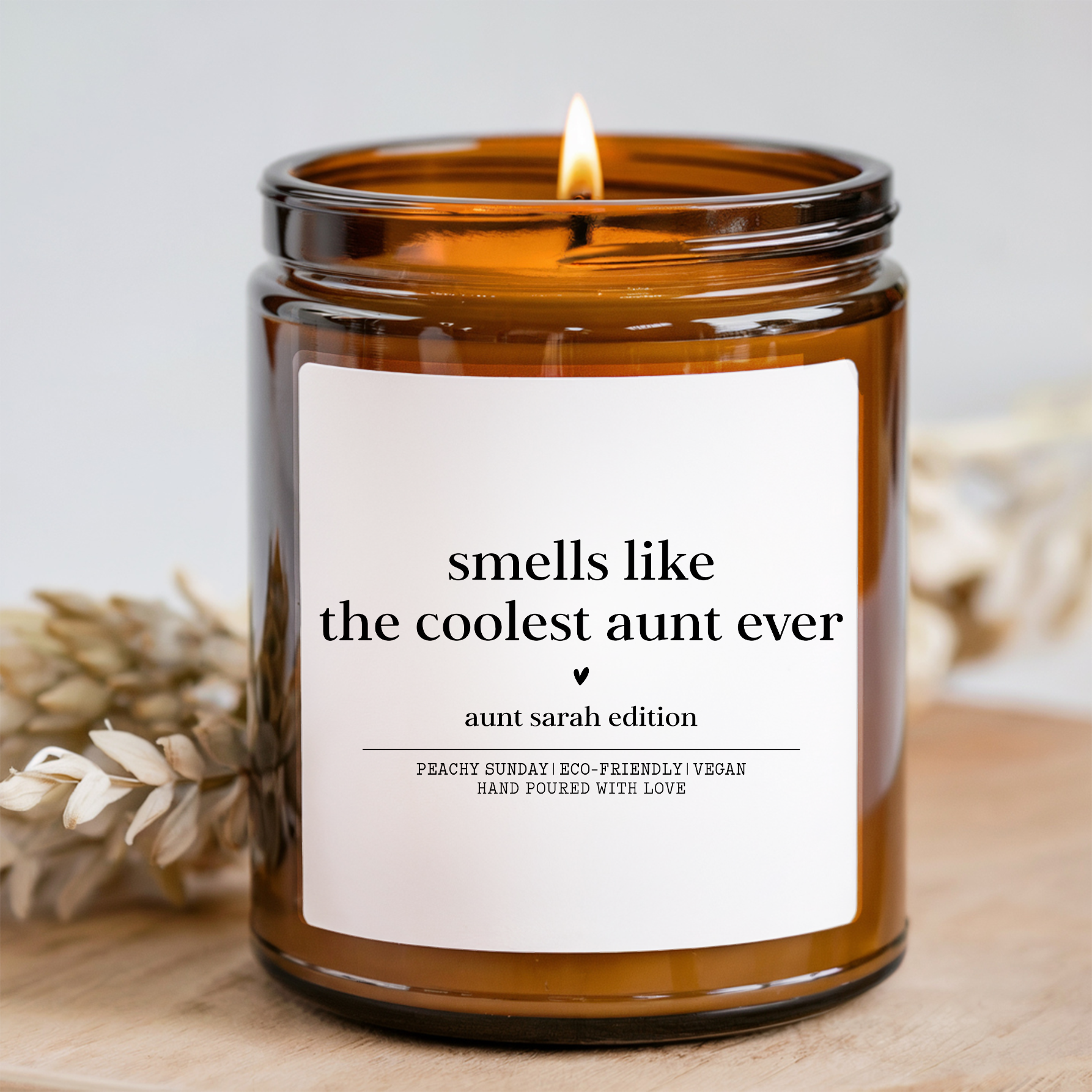 Personalized Smells Like The Coolest Aunt Ever Candle
