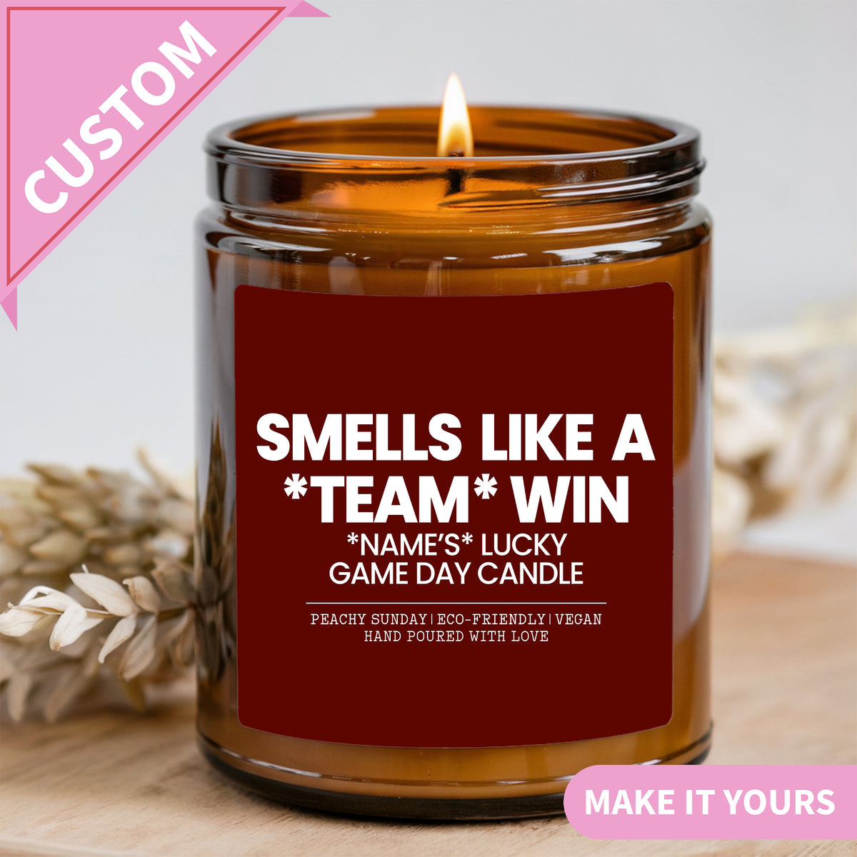 Bougie personnalisée pour le jour du match