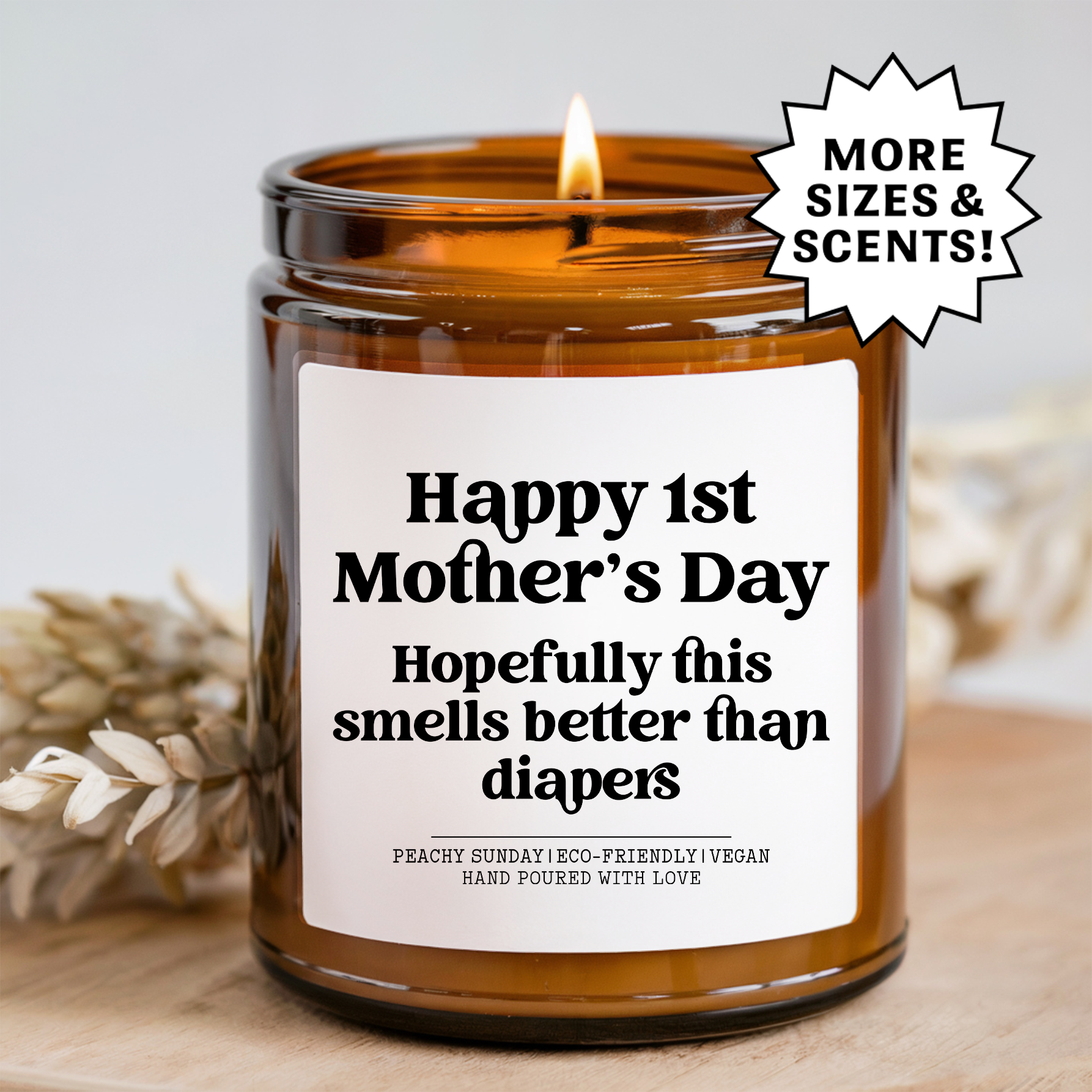 Happy 1st Mother's Day Candle
