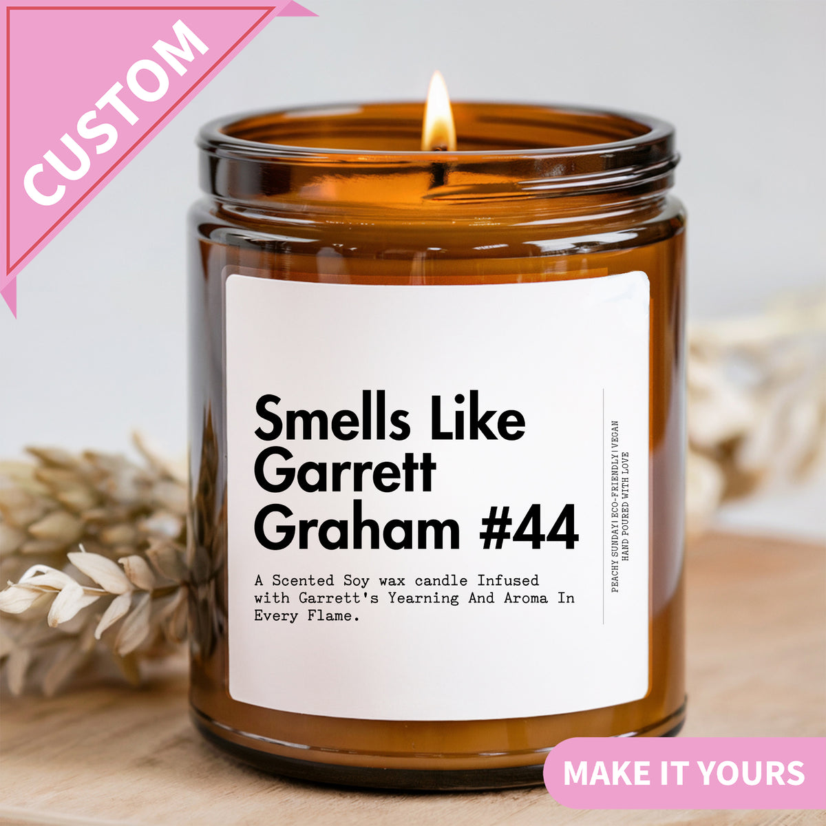 Personalized Smells Like Garrett Graham Candle