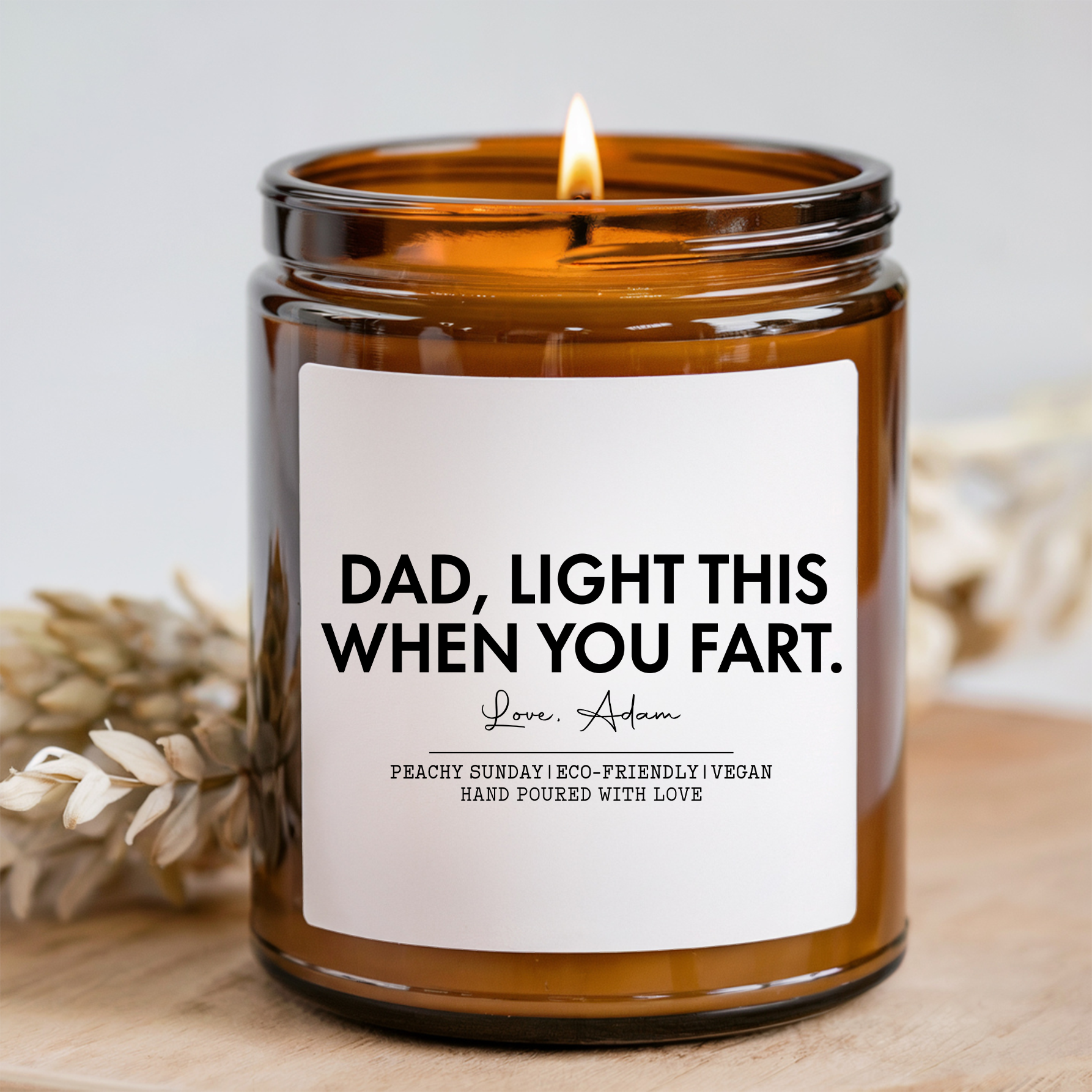 Personalized Dad Light This When You Fart Candle