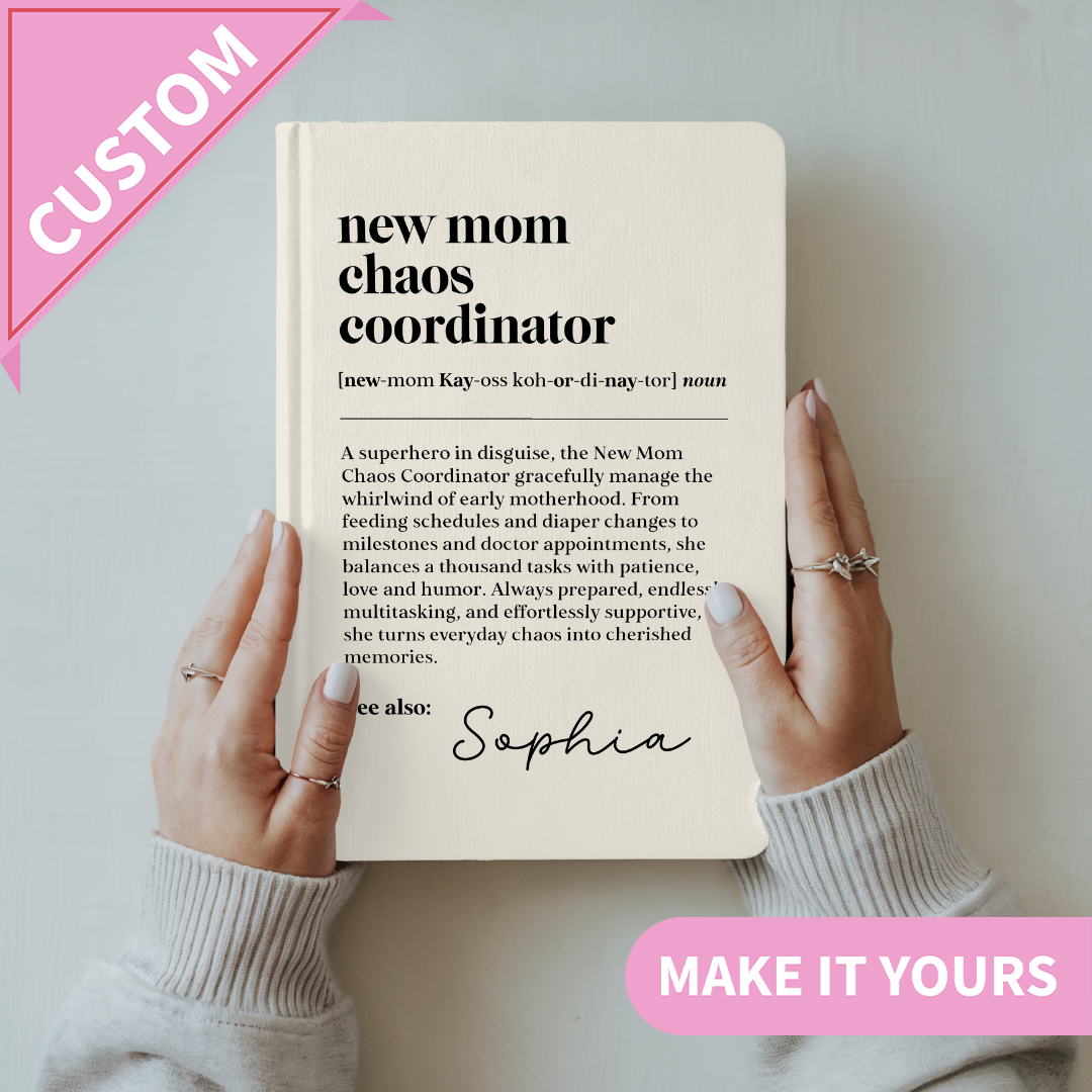 Diario personalizado para coordinar el caos de una nueva mamá