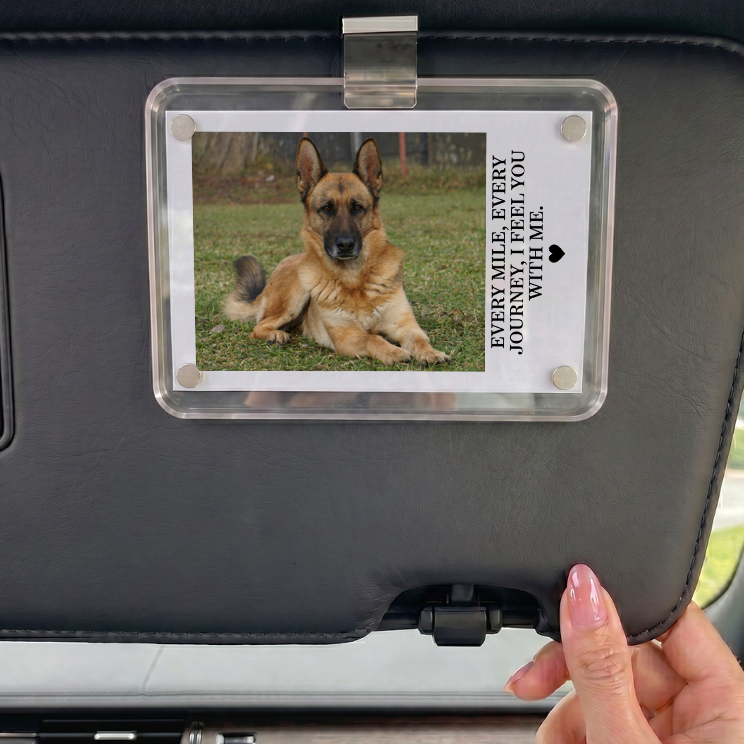 Personalized Forever My Best Friend Dog Photo Car Visor Clip