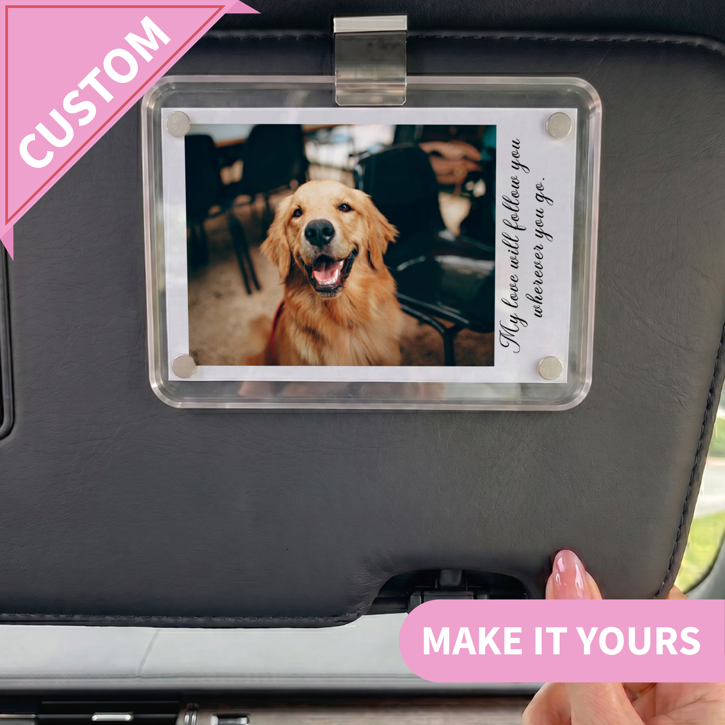 Personalized Dog Sympathy Car Visor Clip
