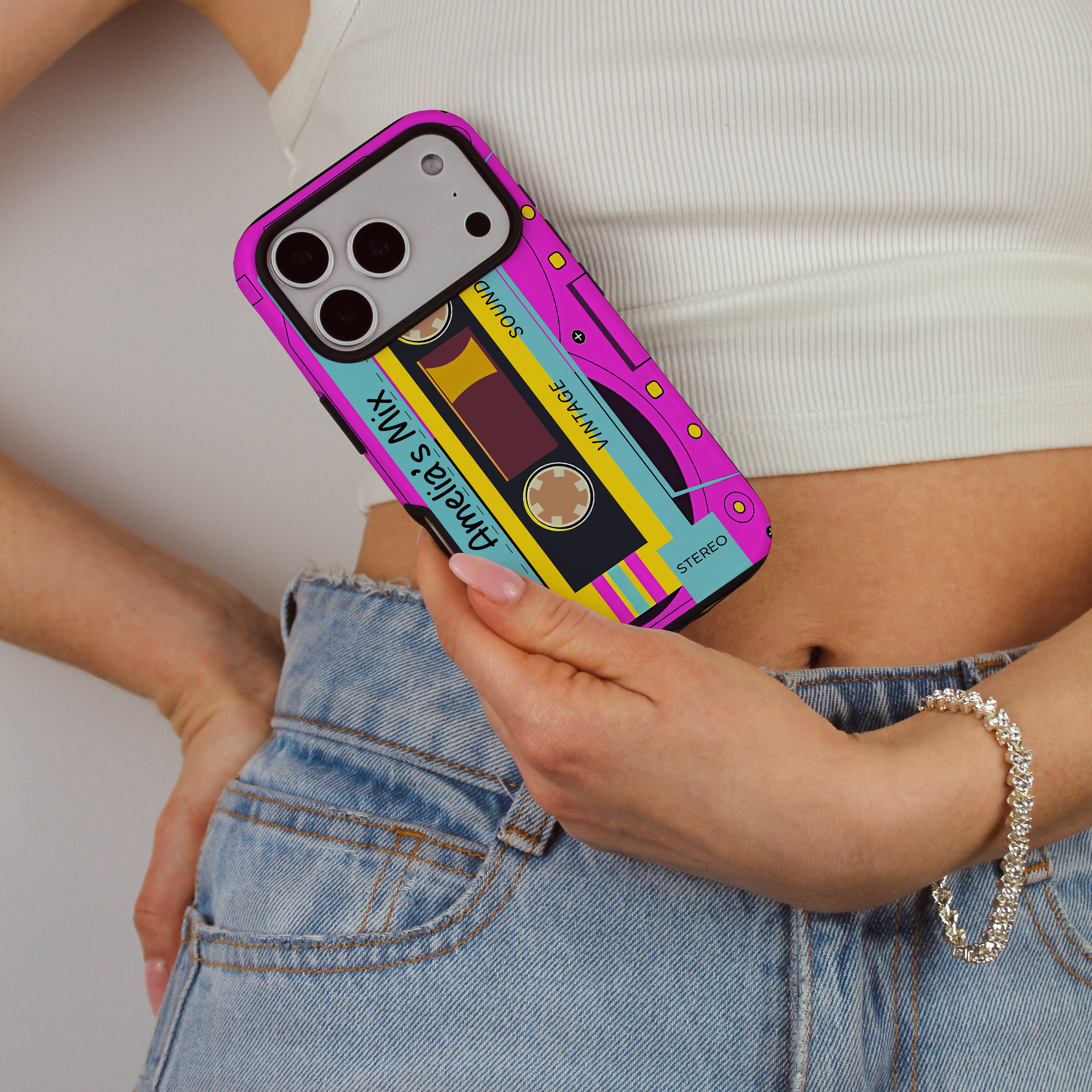 Personalized Retro Cassette Tape Mobile Case