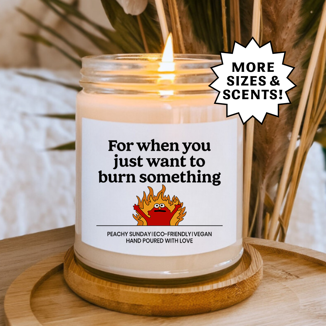 For When You Just Want to Burn Something Gift Candle