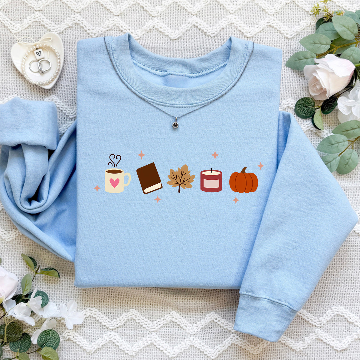Besticktes Sweatshirt für Buchliebhaber im Herbst – Kuscheliger Pullover für den Herbst