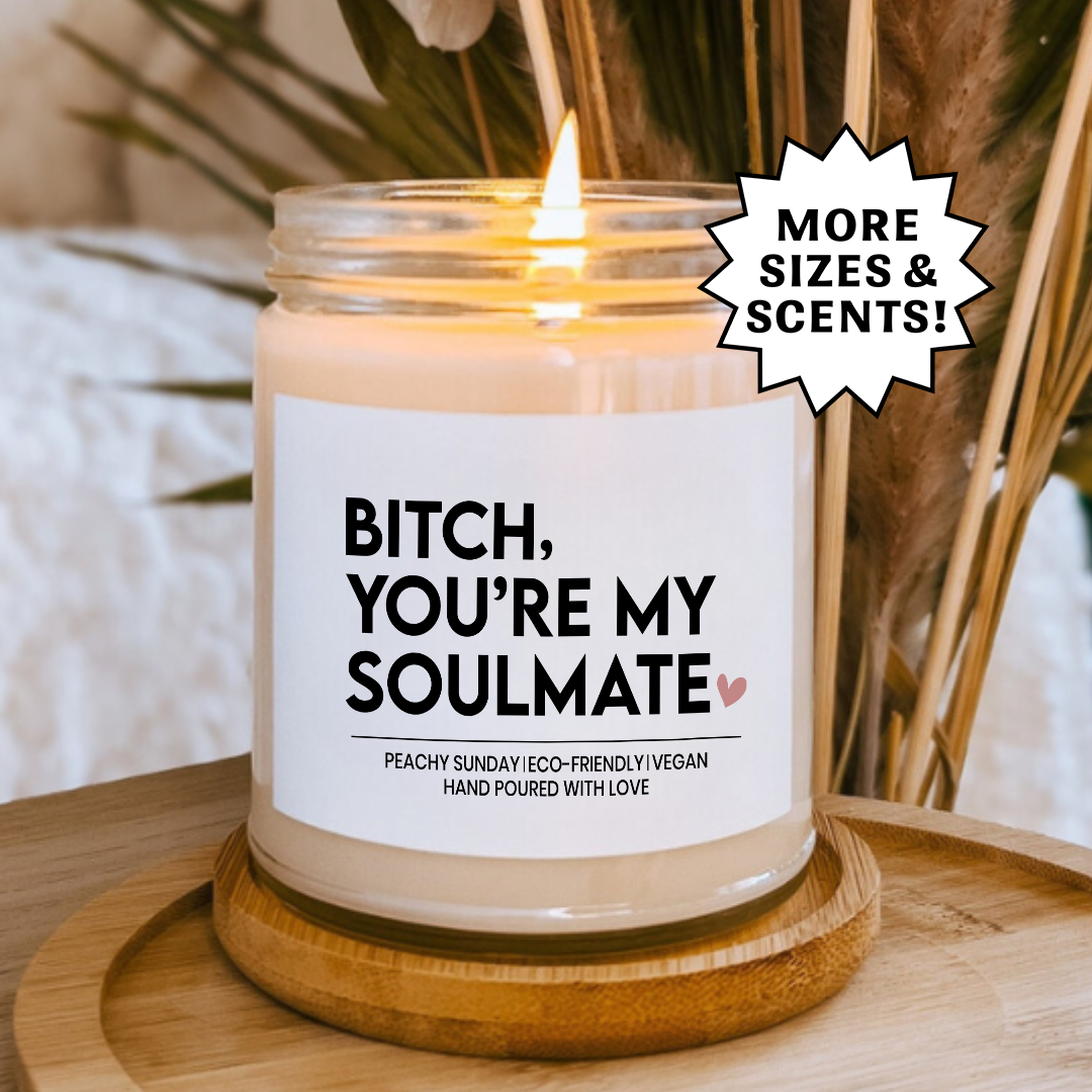 Soulmate Gift for Bestie or Partner Candle