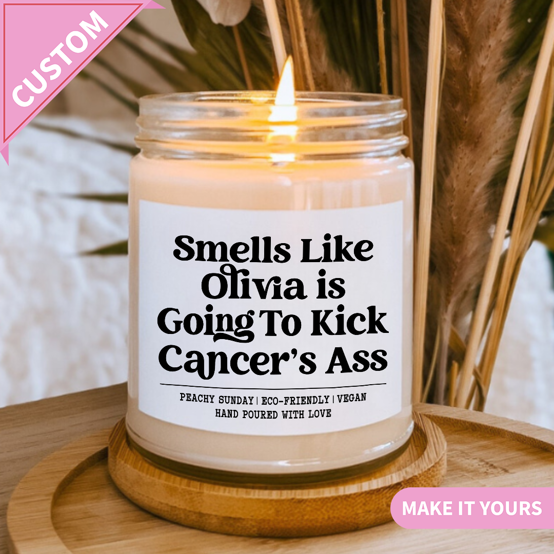 Custom Cancer Survivor Inspirational Gift Candle