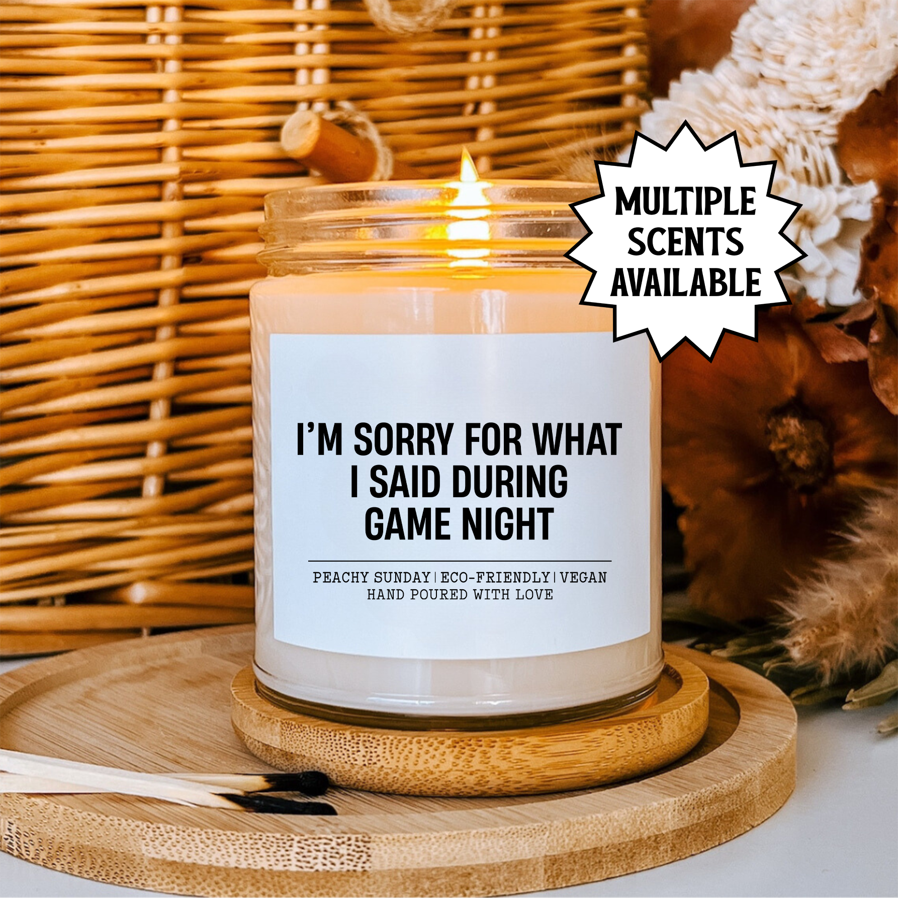 I'm Sorry For What I Said During Game Night Candle