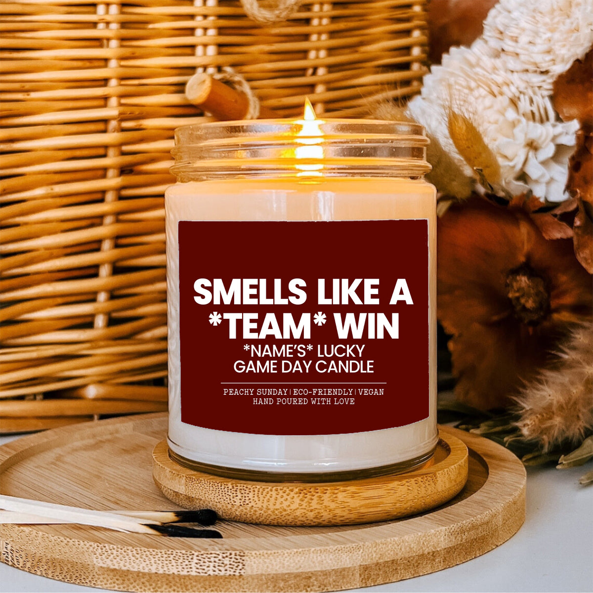 Bougie personnalisée pour le jour du match