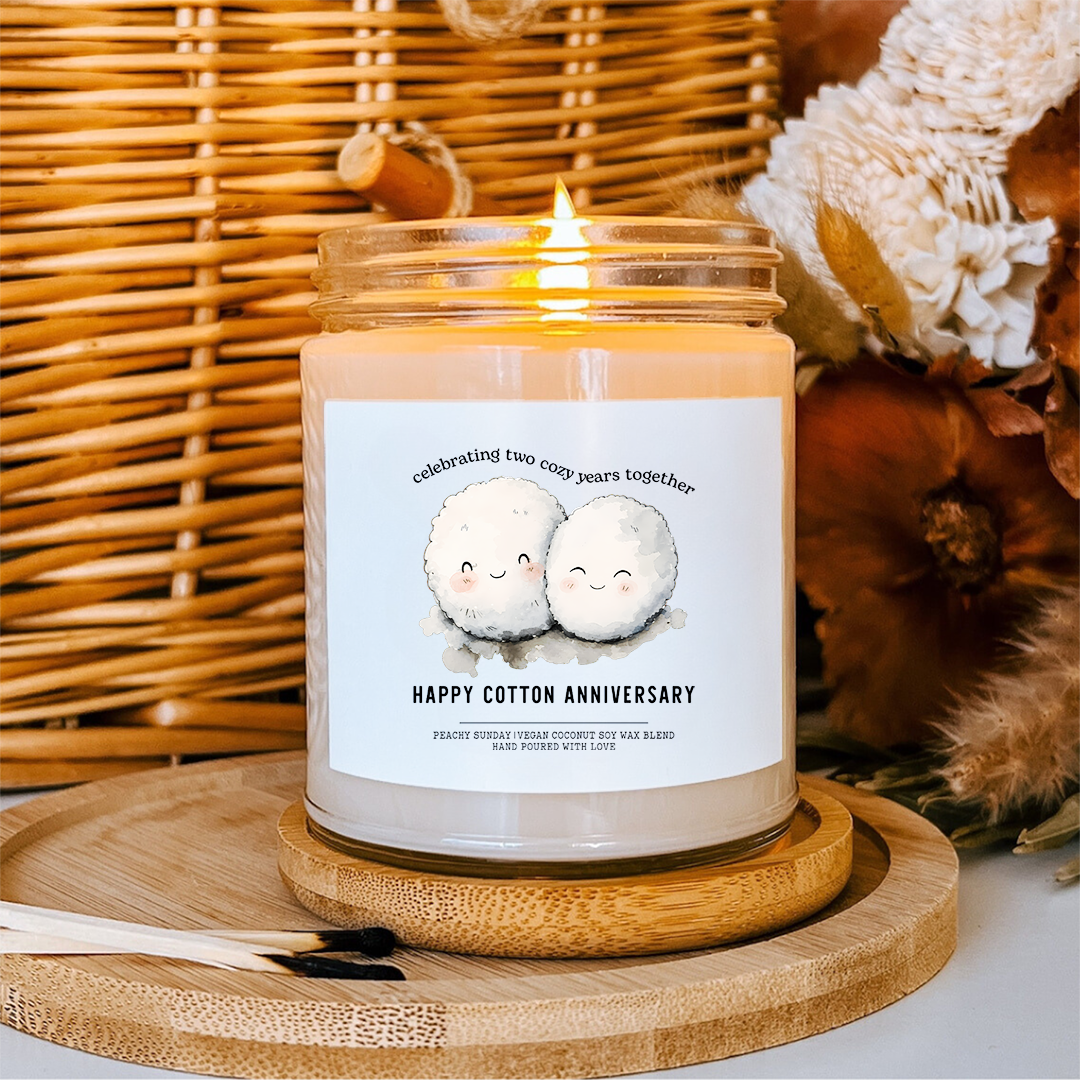 Personalized 2nd Anniversary Candle
