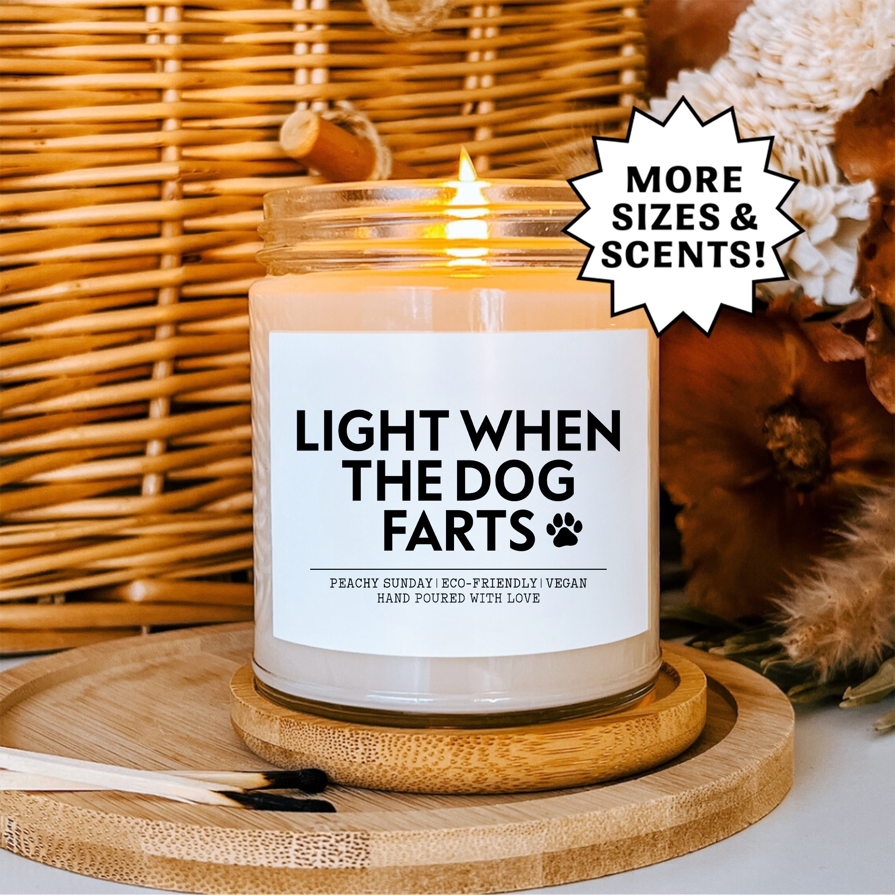 Light When Dog Farts Candle