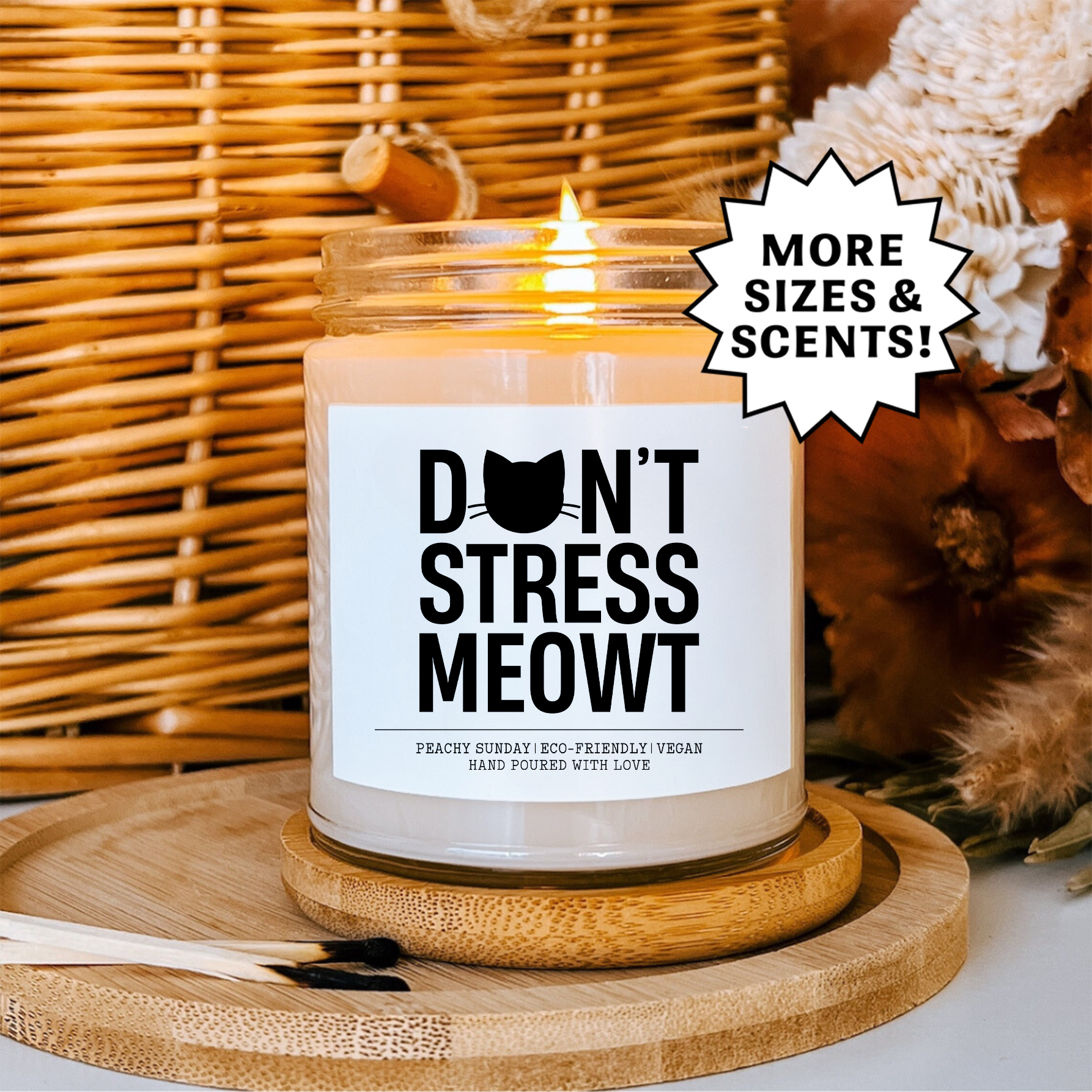 Don't Stress Meowt Candle