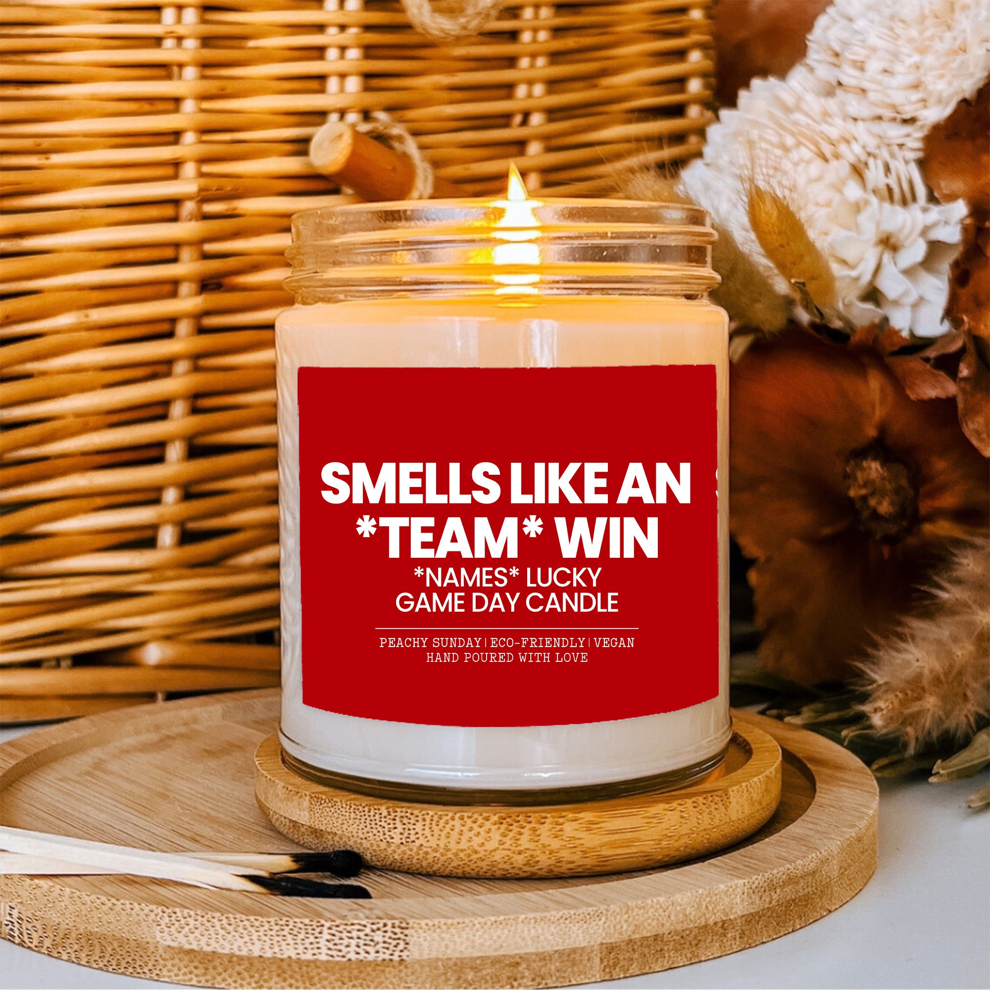 Personalized Funny Lucky Game Day Candle Funny