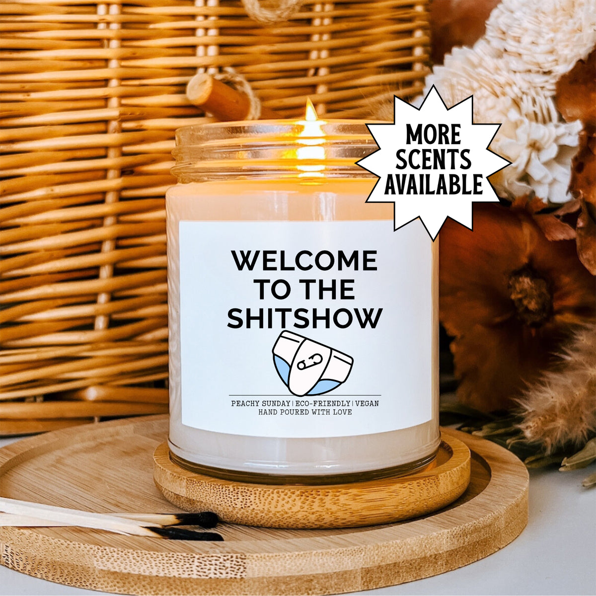 Willkommen bei der Shitshow-Kerze