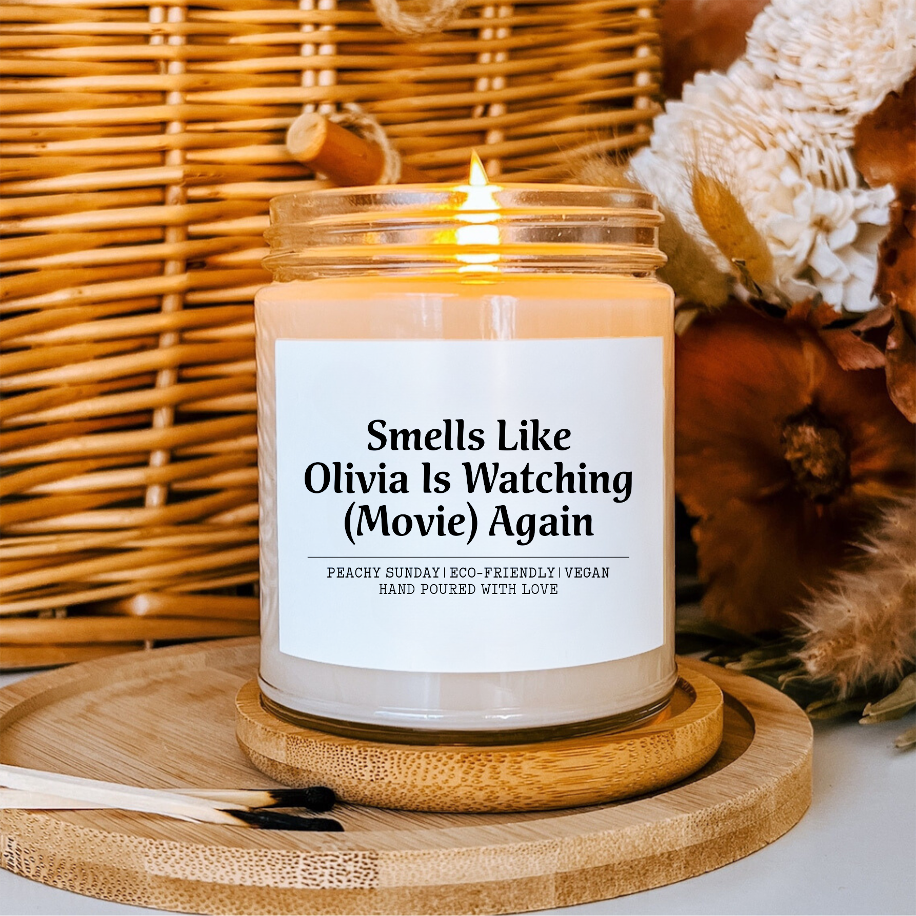 Personalized Movie Lover Candle