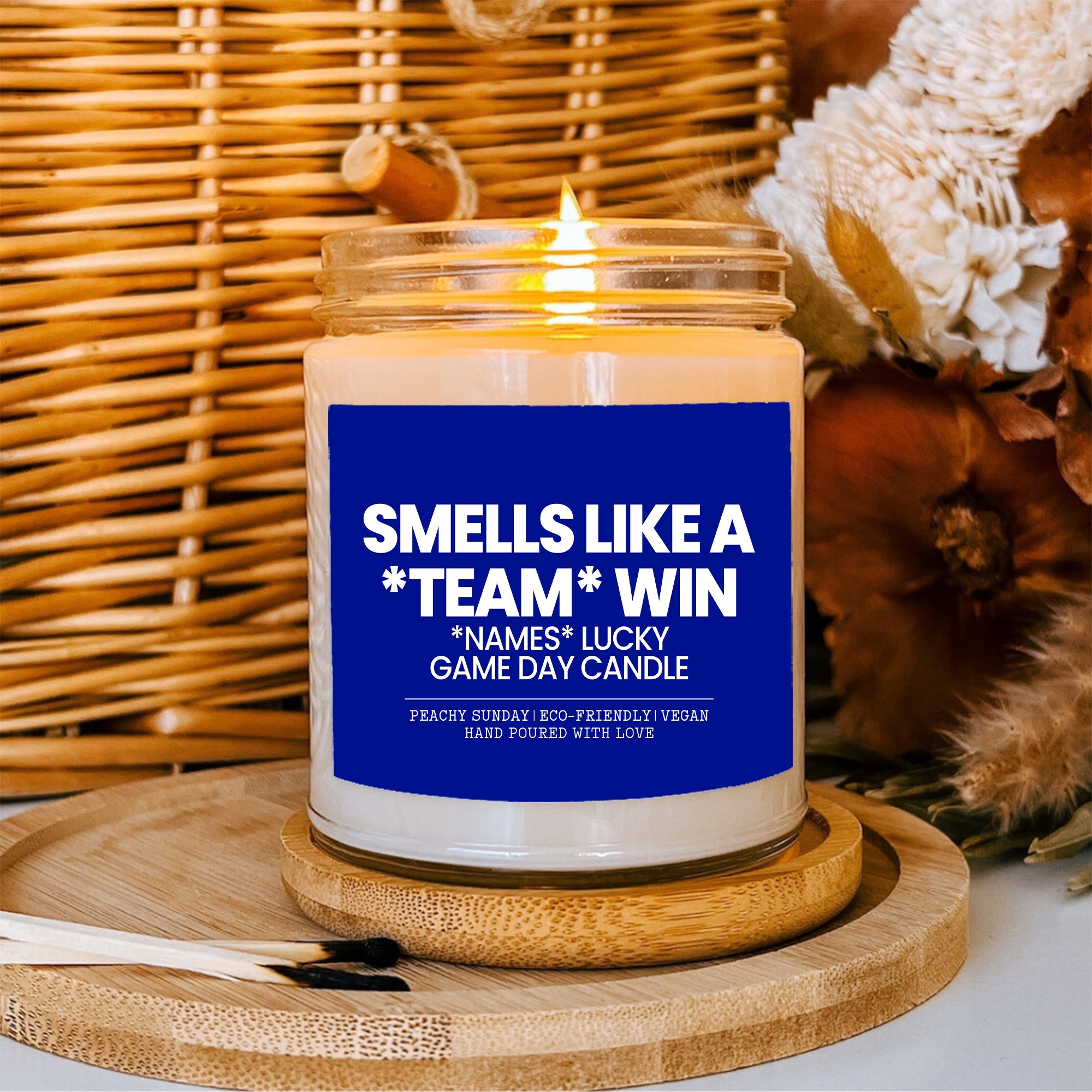 Personalized Smells Like A Team Win Lucky Game Day Candle