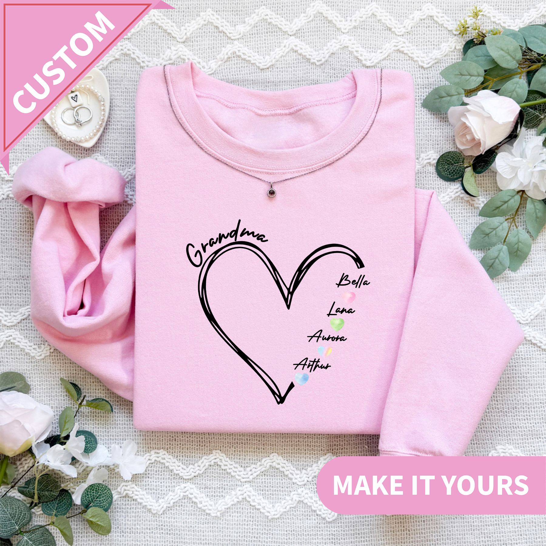 Personalized Grandkids Names Sweatshirt